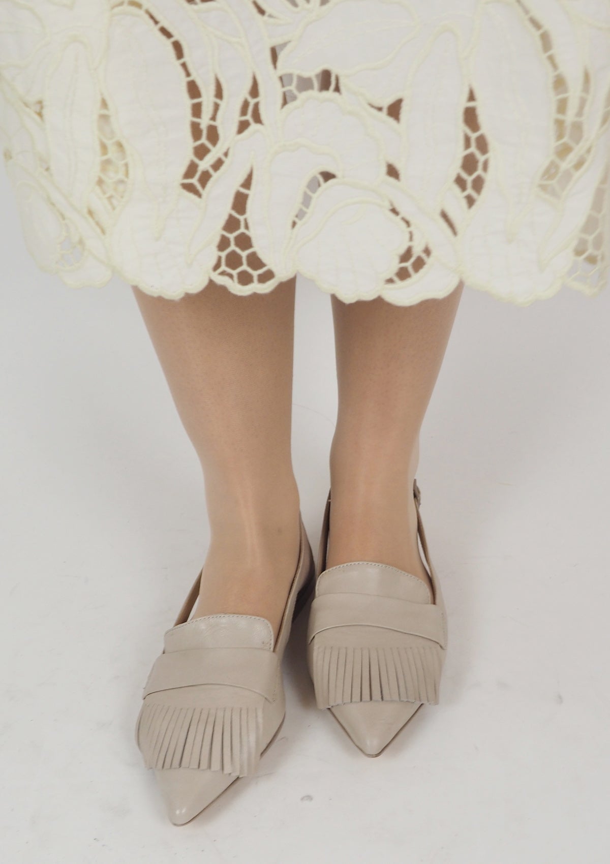 Damen Sommerkleid aus Baumwolle in Creme Damen Kleid Psophia