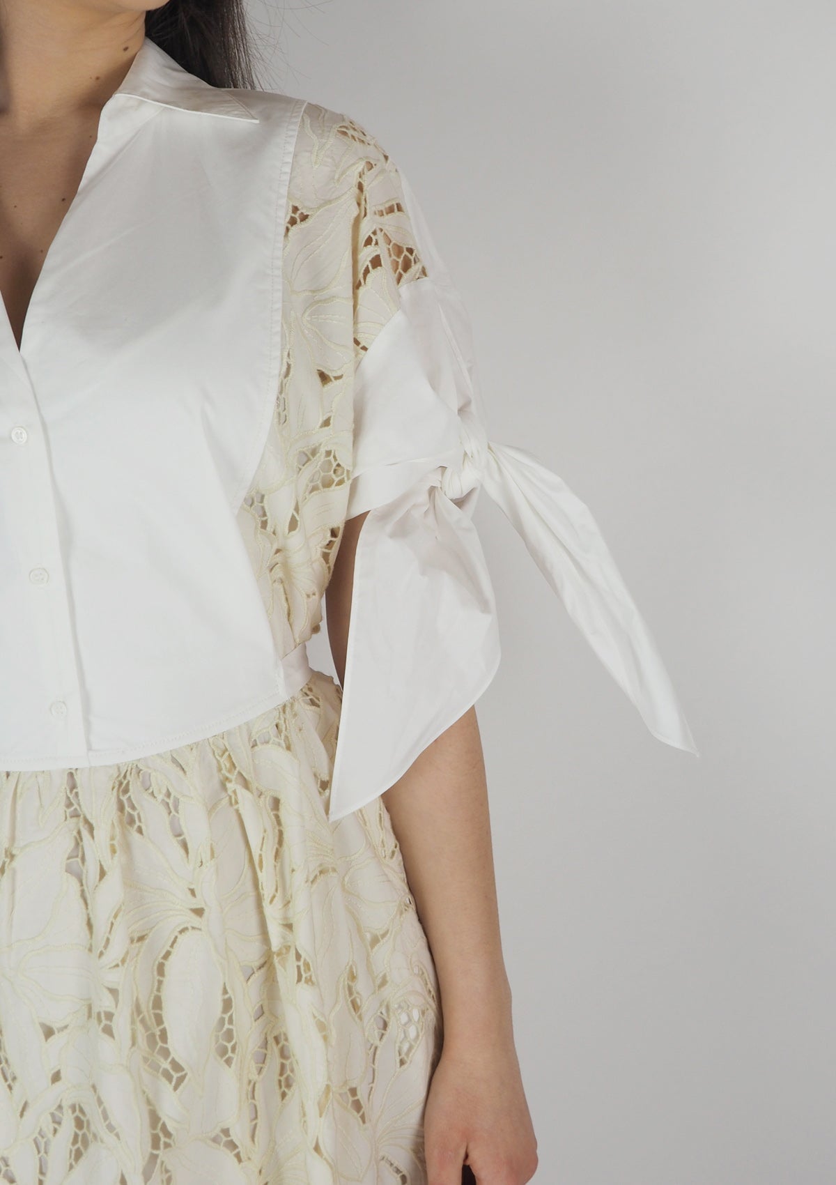 Damen Sommerkleid aus Baumwolle in Creme Damen Kleid Psophia