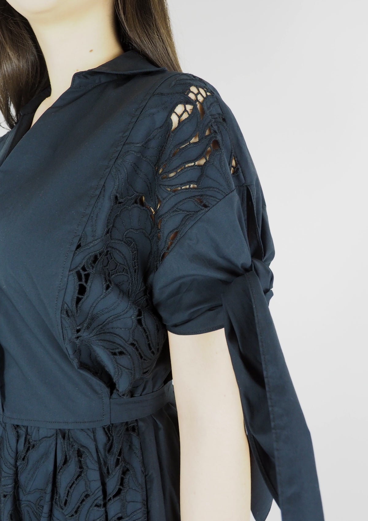 Damen Sommerkleid aus Baumwolle in Schwarz Damen Kleid Psophia