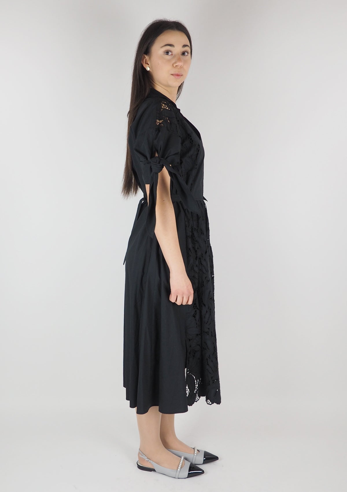 Damen Sommerkleid aus Baumwolle in Schwarz Damen Kleid Psophia