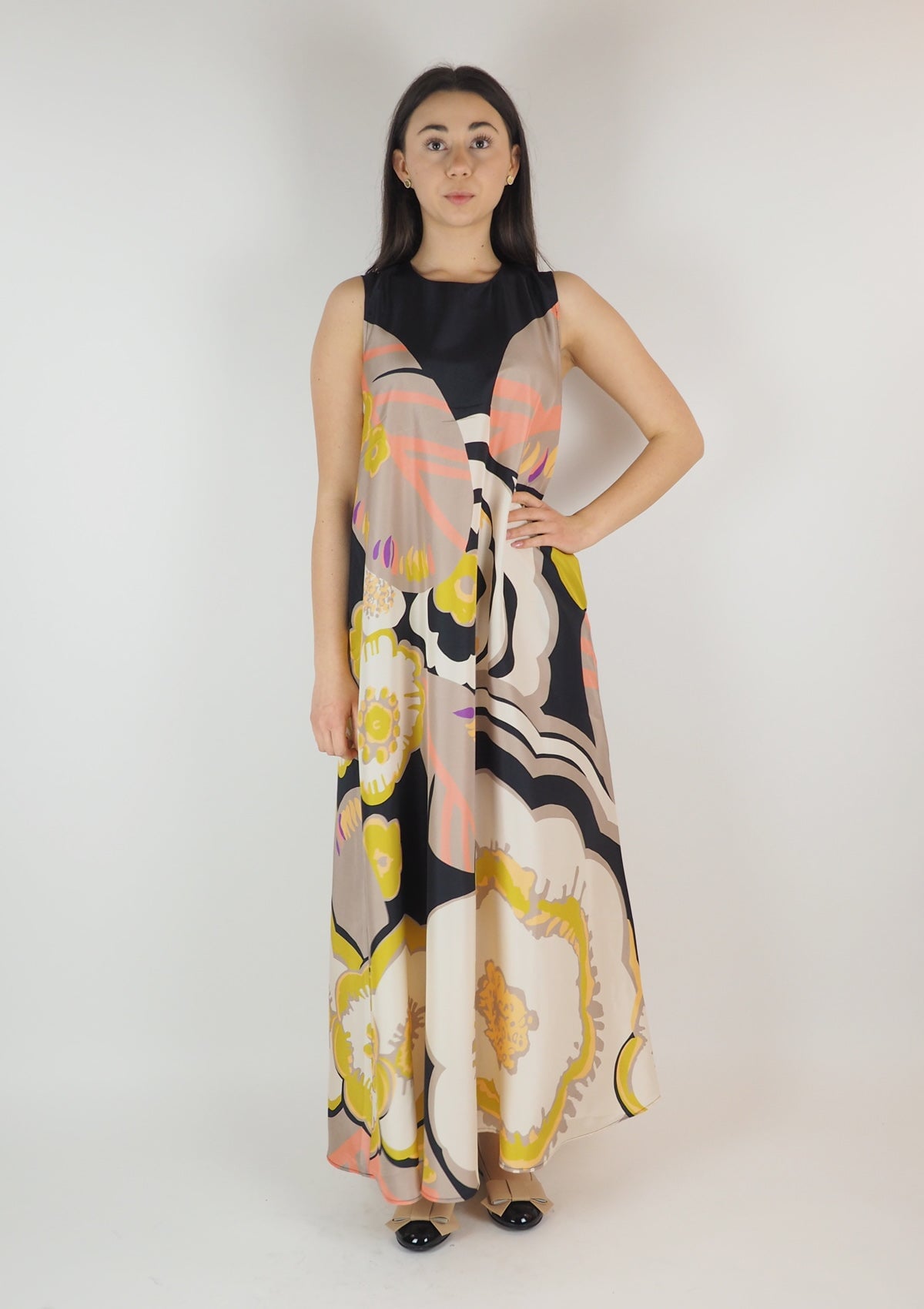 Damen Sommerkleid aus Seide in frischen Sorbetfarben Damen Kleid Psophia