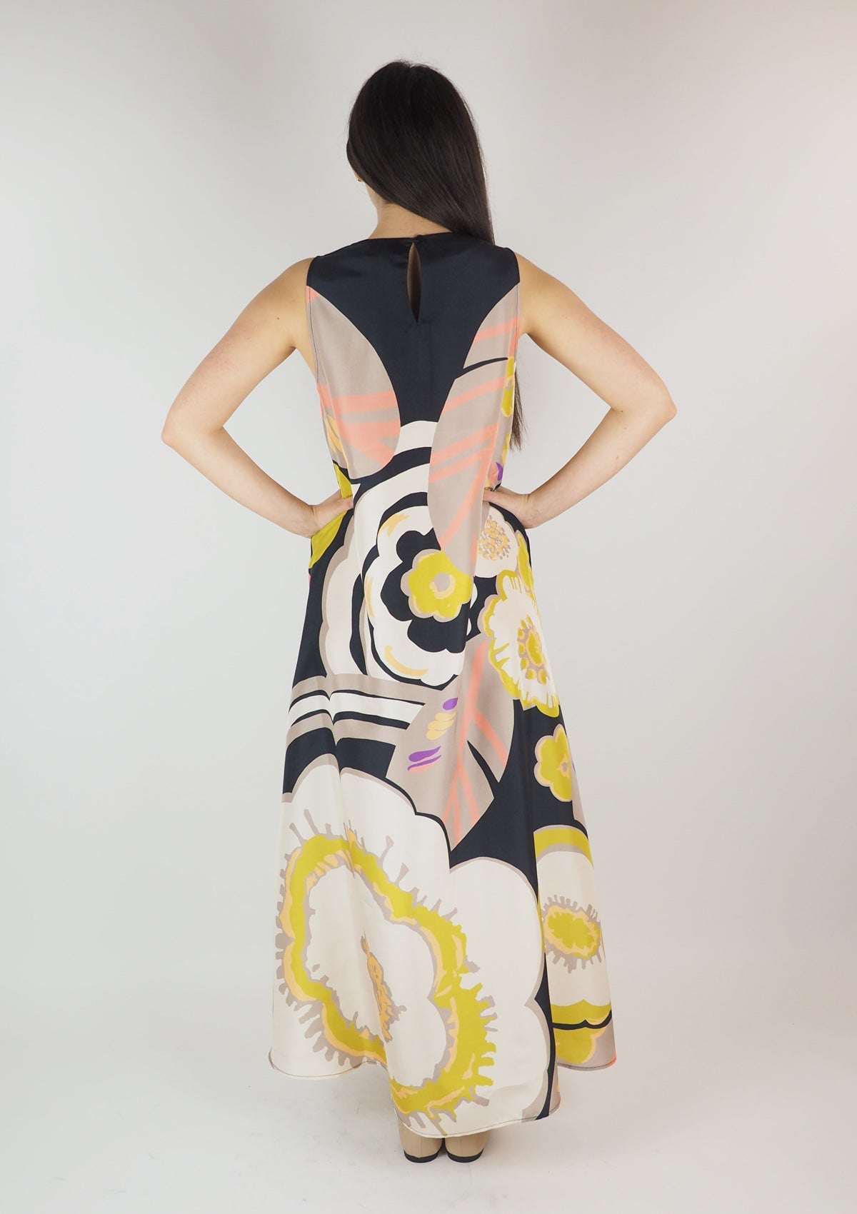 Damen Sommerkleid aus Seide in frischen Sorbetfarben Damen Kleid Psophia