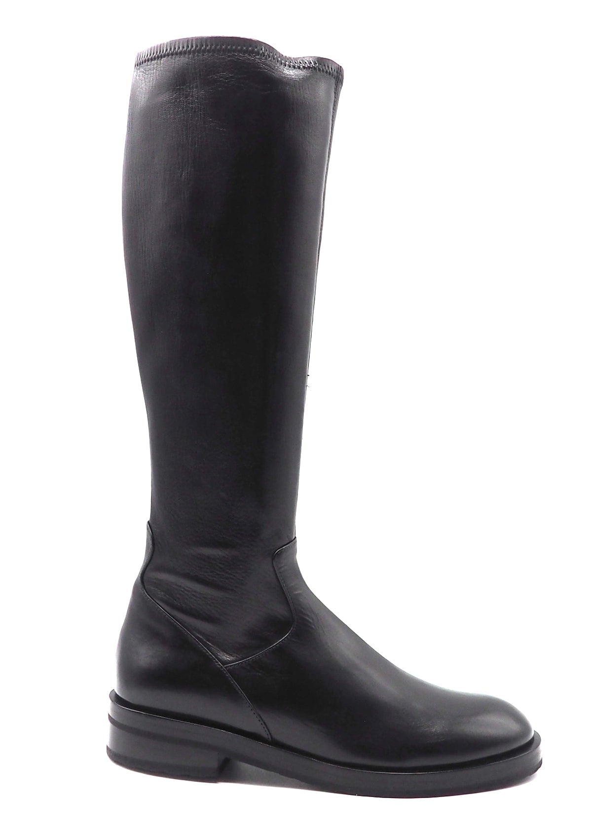 Damen Stiefel aus Leder in Schwarz mit anschmiegsamen Lederstretchschaft - 3 cm Absatz Damen Stiefel Truman´s