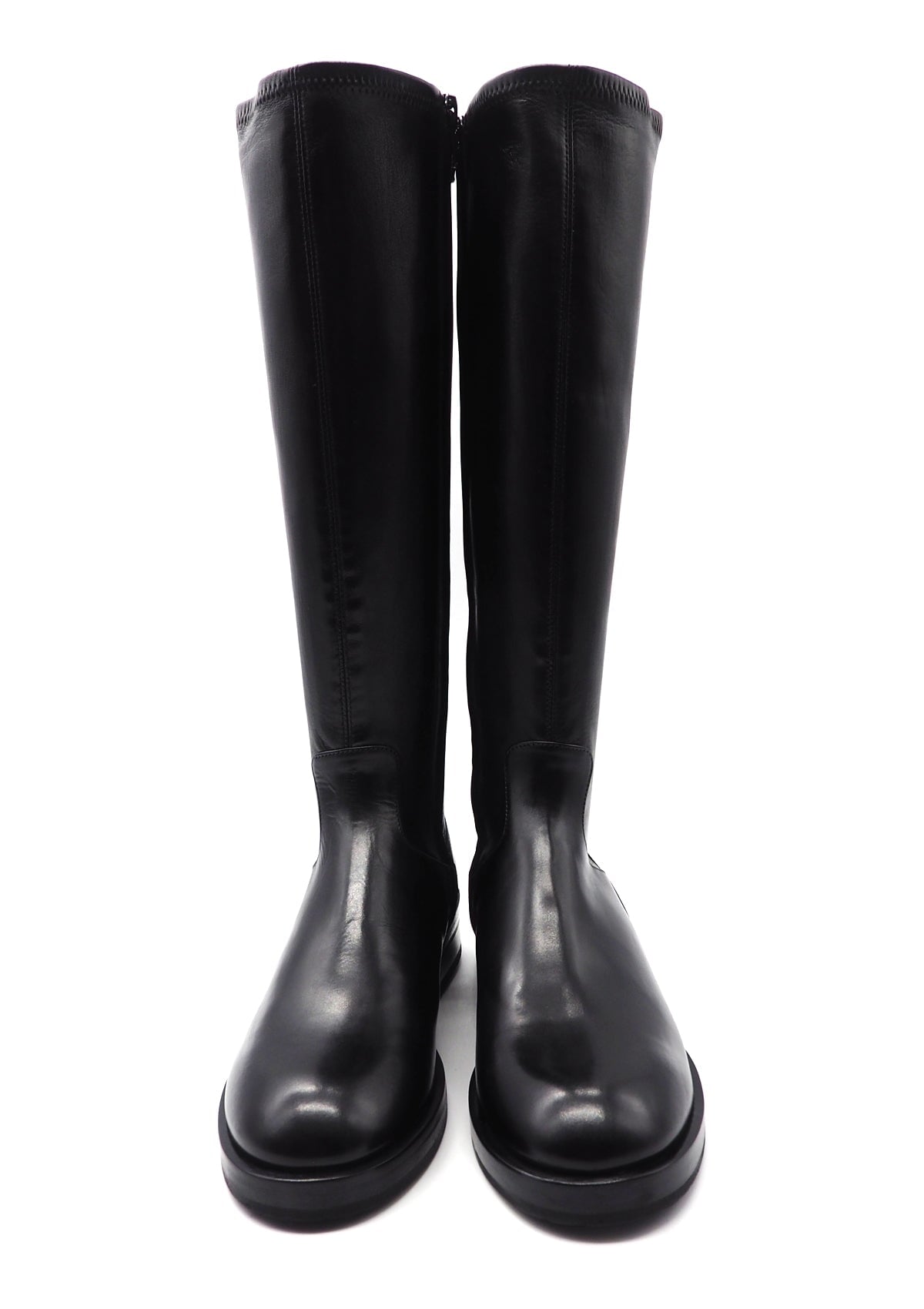 Damen Stiefel aus Leder in Schwarz mit anschmiegsamen Lederstretchschaft - 3 cm Absatz Damen Stiefel Truman´s