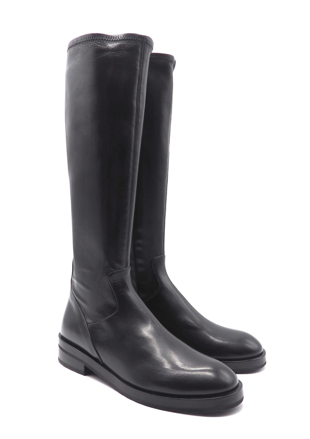 Damen Stiefel aus Leder in Schwarz mit anschmiegsamen Lederstretchschaft - 3 cm Absatz Damen Stiefel Truman´s