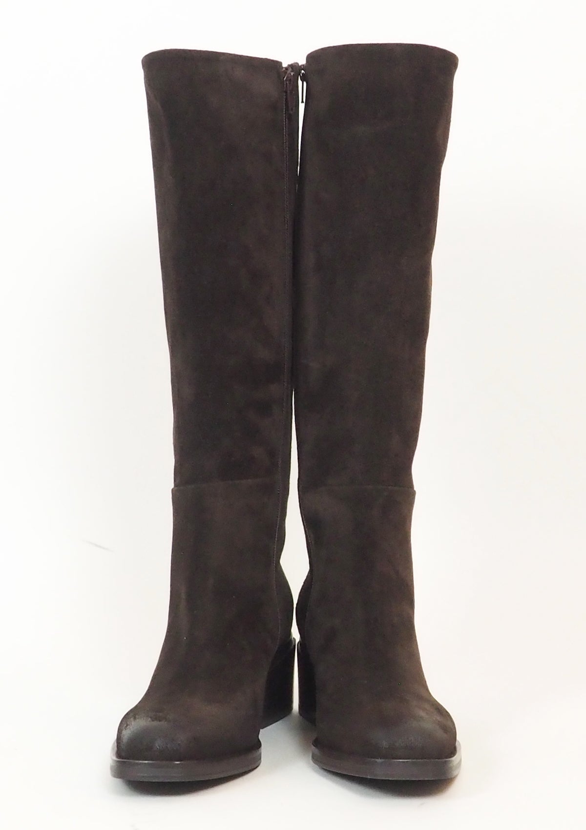 Damen Stiefel aus Veloursleder in Braun - Absatz 7cm Damen Stiefel Elena Iachi