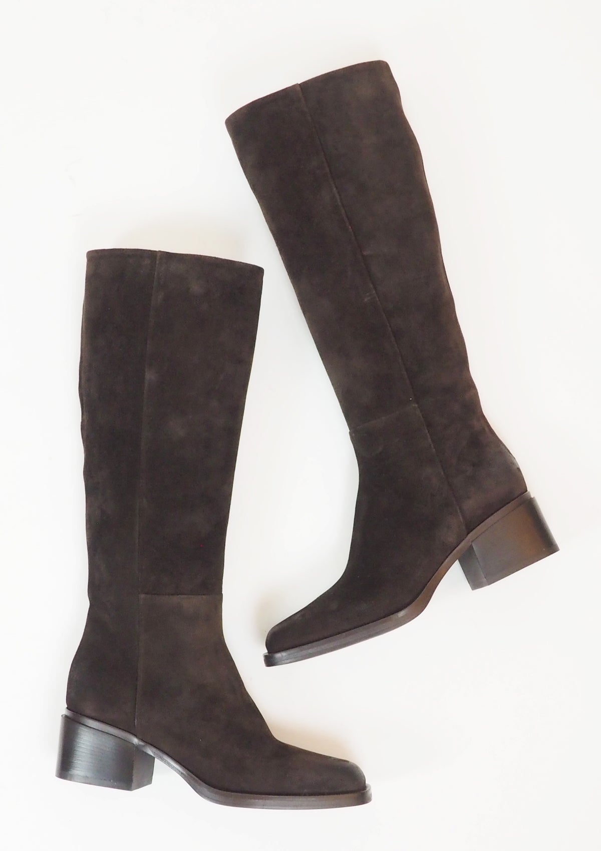 Damen Stiefel aus Veloursleder in Braun - Absatz 7cm Damen Stiefel Elena Iachi