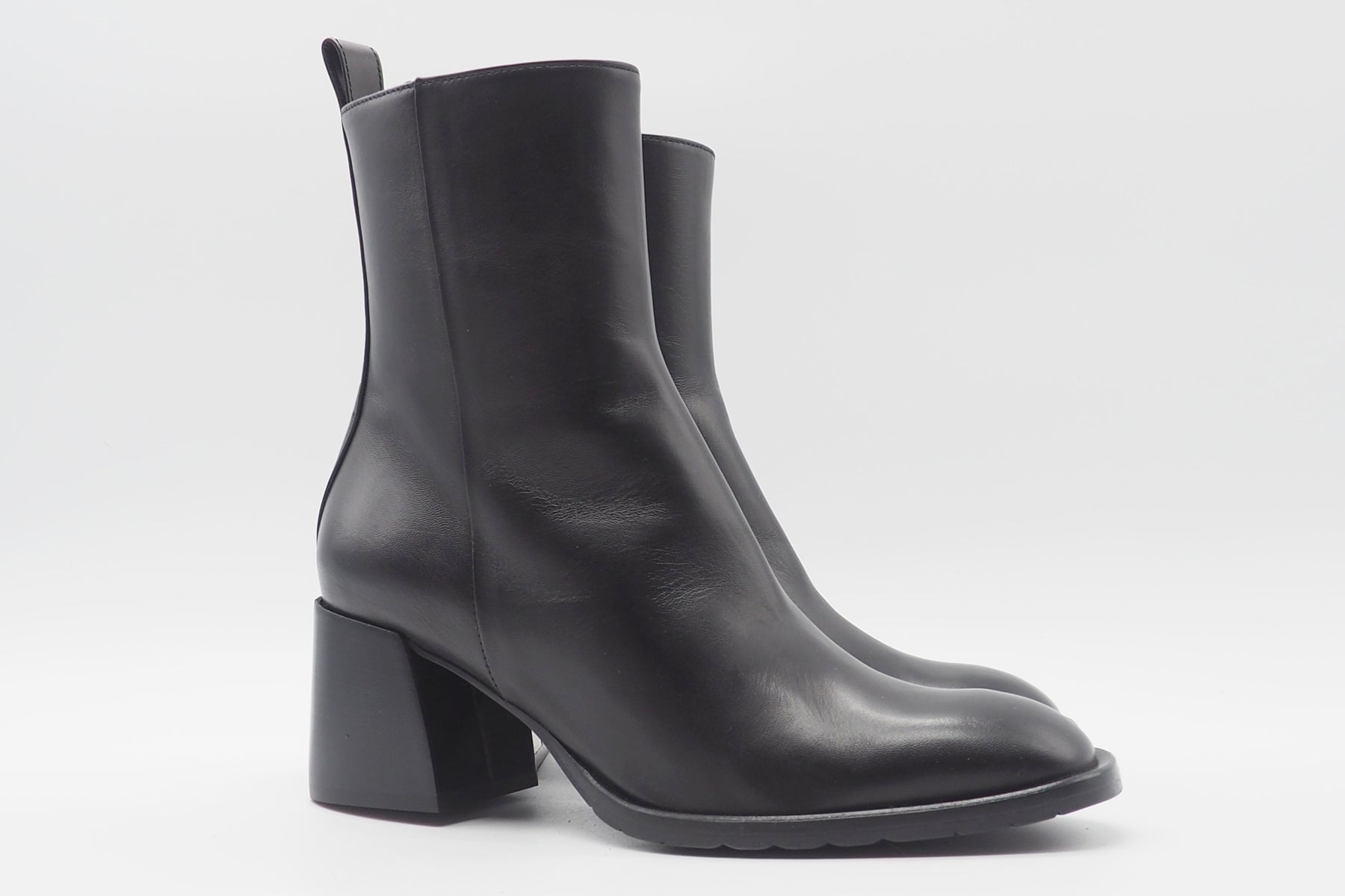 Damen Stiefelette aus Glattleder in Schwarz - Blockabsatz 5 cm Damen Stiefeletten Mara Bini