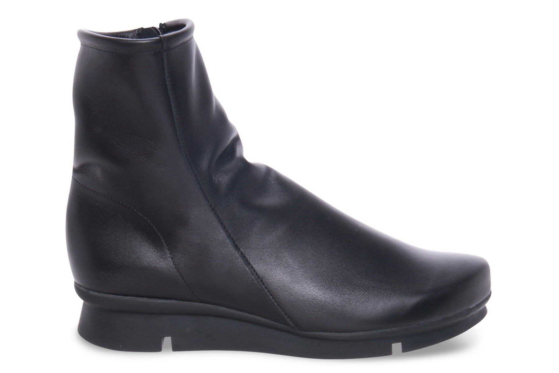 Damen Stiefelette aus Leder in Schwarz & Keilsohle in Kautschuk - Padaro Damen Stiefeletten Arche