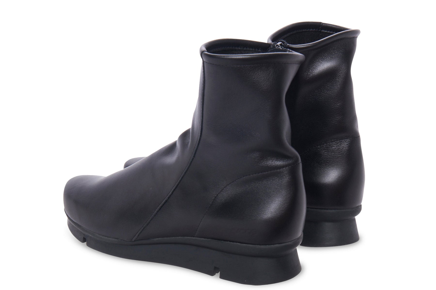 Damen Stiefelette aus Leder in Schwarz & Keilsohle in Kautschuk - Padaro Damen Stiefeletten Arche