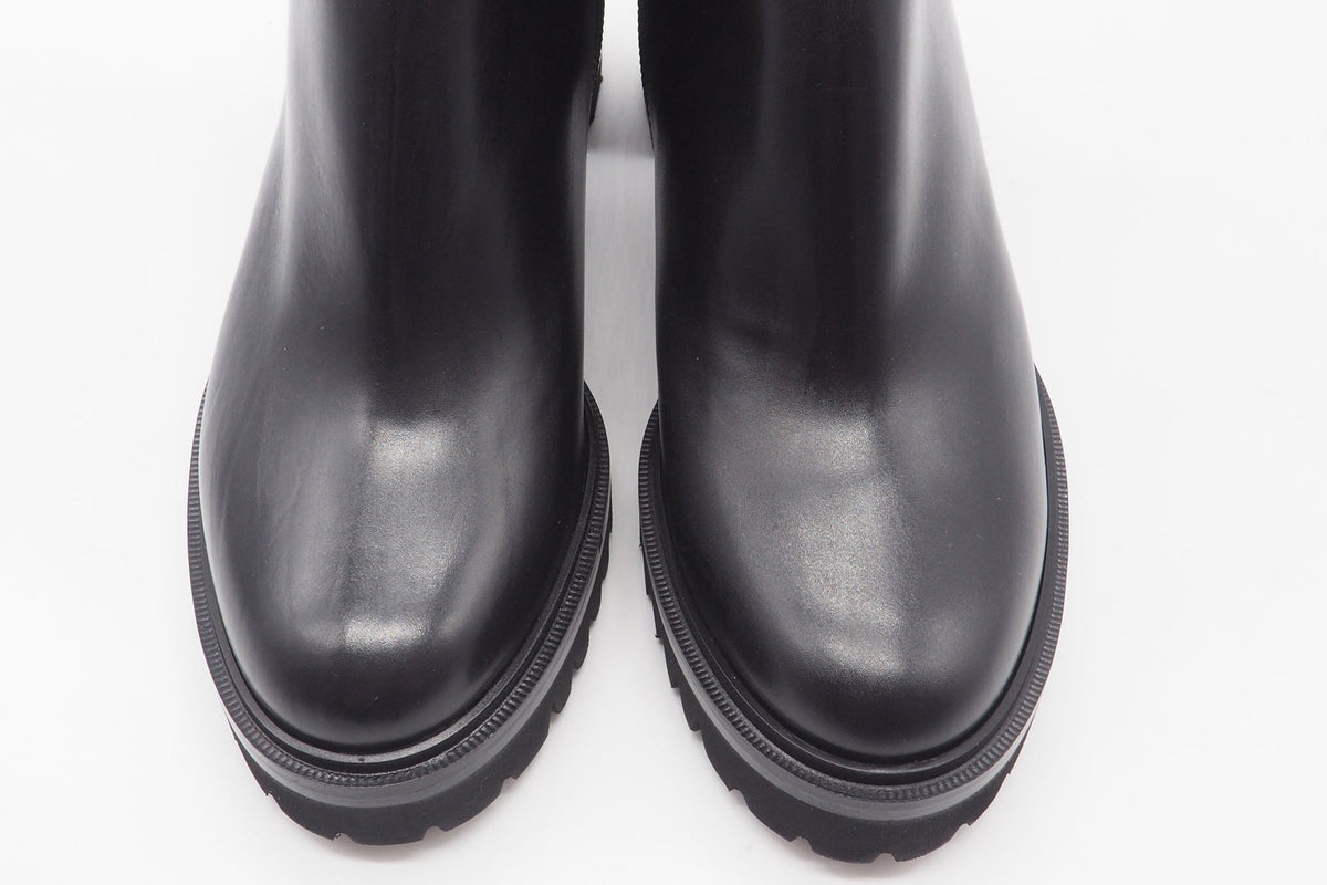 Damen Stiefelette aus Lederstretch in Schwarz mit Profilsohle - 7 cm Absatz Damen Stiefeletten Truman´s