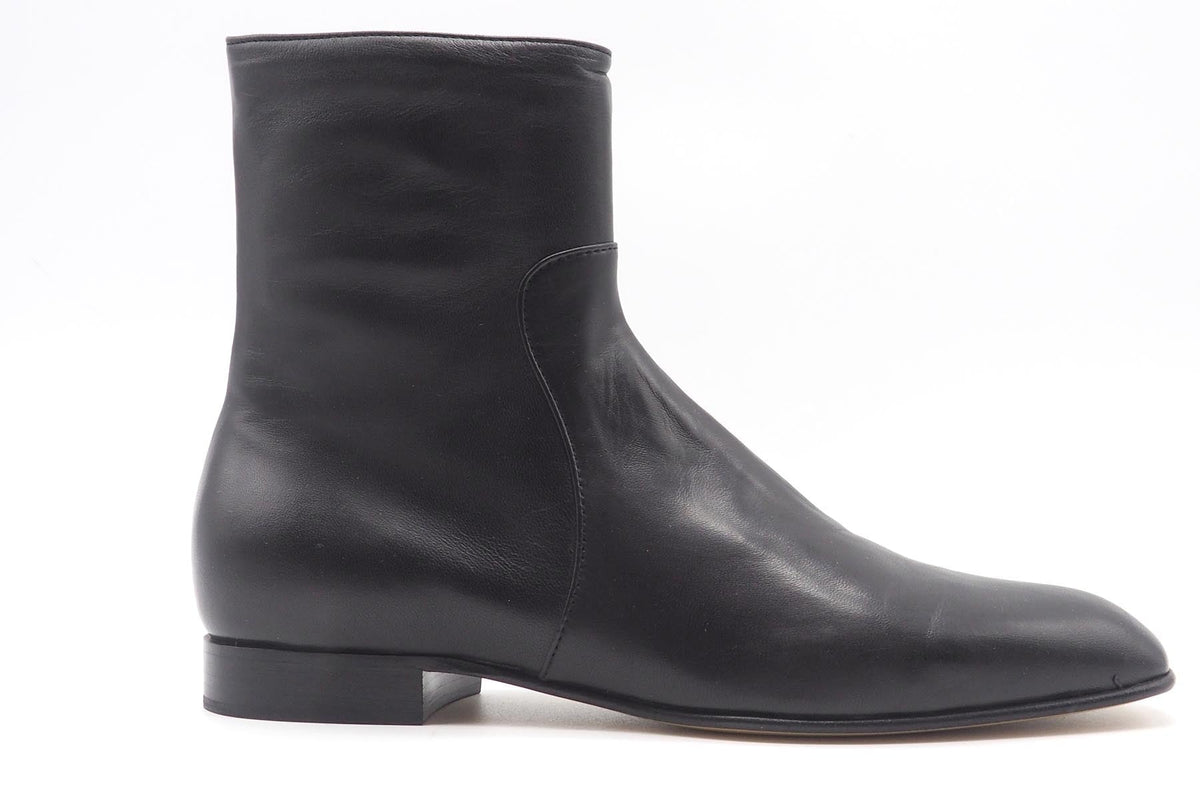 Damen Stiefelette aus softem Handschuhleder in Schwarz - Absatz 2 cm Damen Stiefeletten Pomme D'or