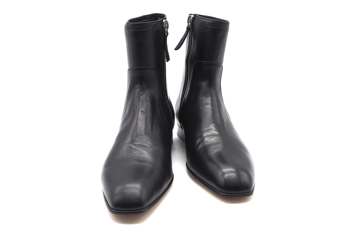 Damen Stiefelette aus softem Handschuhleder in Schwarz - Absatz 2 cm Damen Stiefeletten Pomme D'or