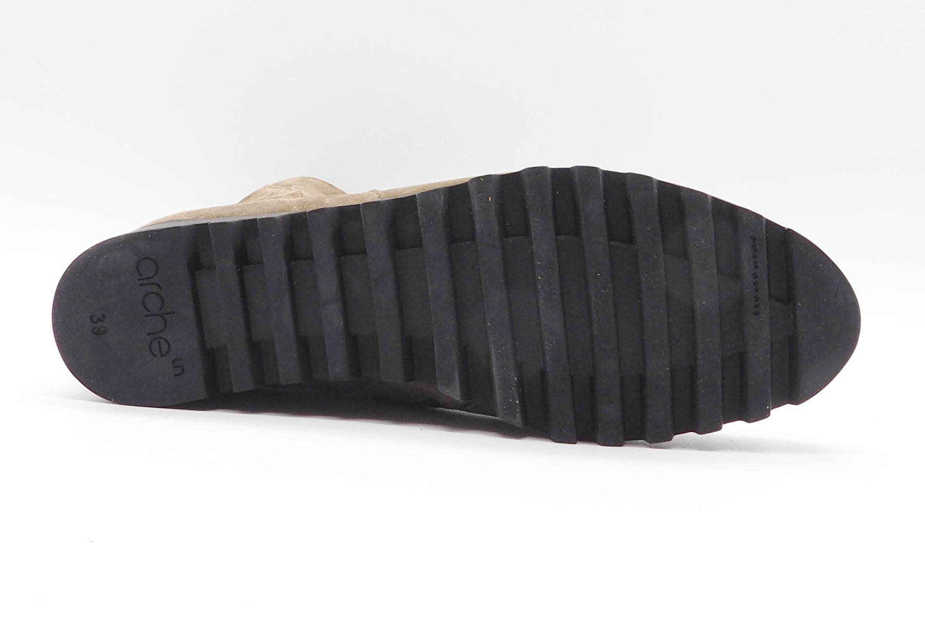 Damen Stiefelette aus Velourleder in Braun & Naturkautschuksohle - Lombya Damen Stiefeletten Arche