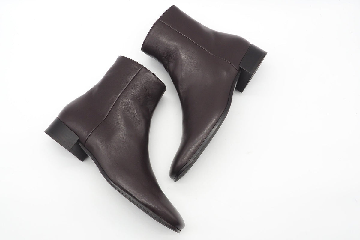 Damen Stiefelette aus weichem Glattleder in Braun - Absatz 3 cm Damen Stiefeletten Guglielmo Rotta