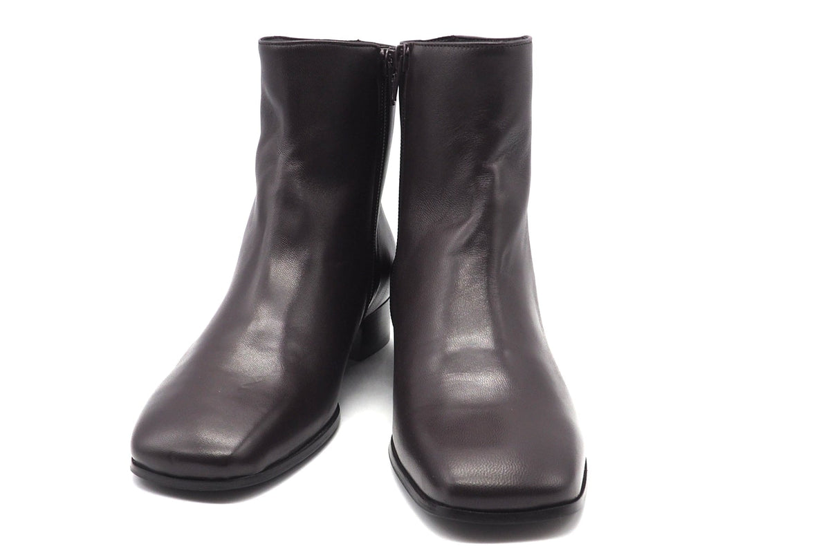Damen Stiefelette aus weichem Glattleder in Braun - Absatz 3 cm Damen Stiefeletten Guglielmo Rotta