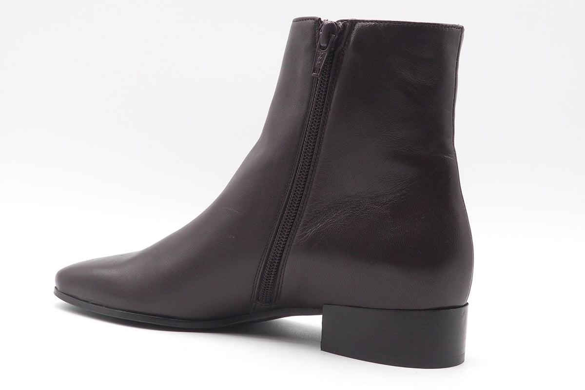 Damen Stiefelette aus weichem Glattleder in Braun - Absatz 3 cm Damen Stiefeletten Guglielmo Rotta