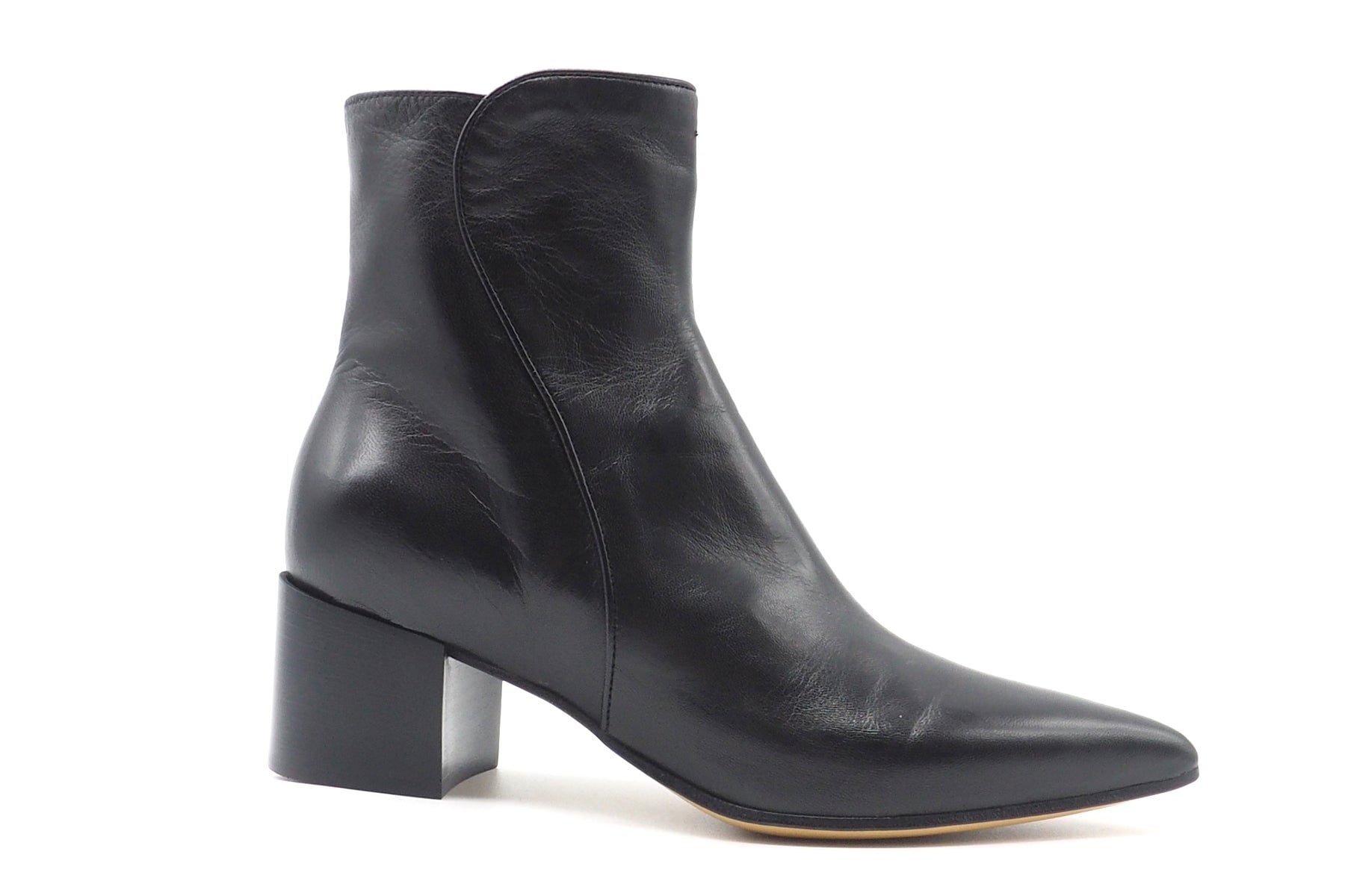 Damen Stiefelette - spitz - aus Handschuhweichem Leder in Schwarz - 5cm Damen Stiefeletten Pomme D'or