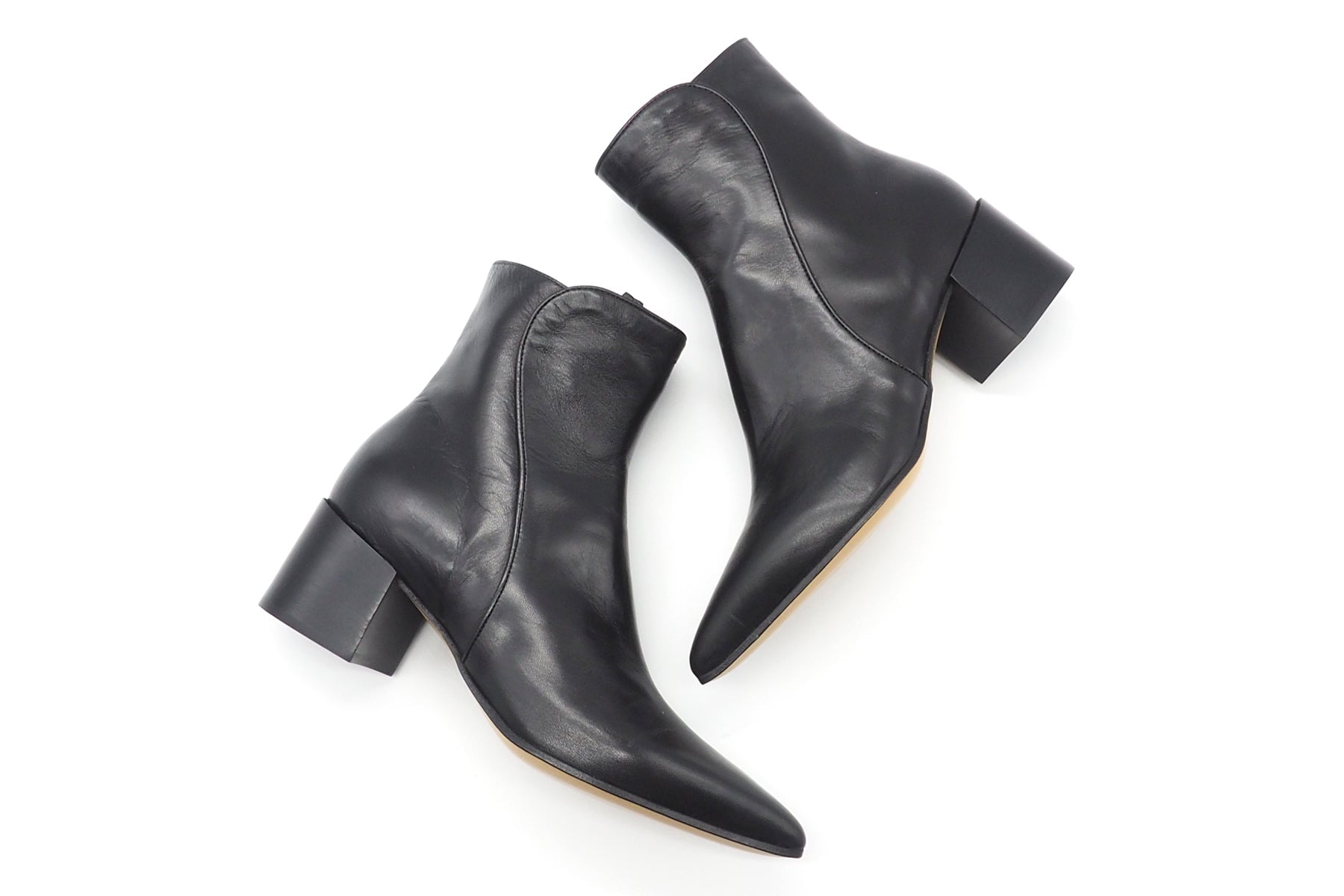 Damen Stiefelette - spitz - aus Handschuhweichem Leder in Schwarz - 5cm Damen Stiefeletten Pomme D'or