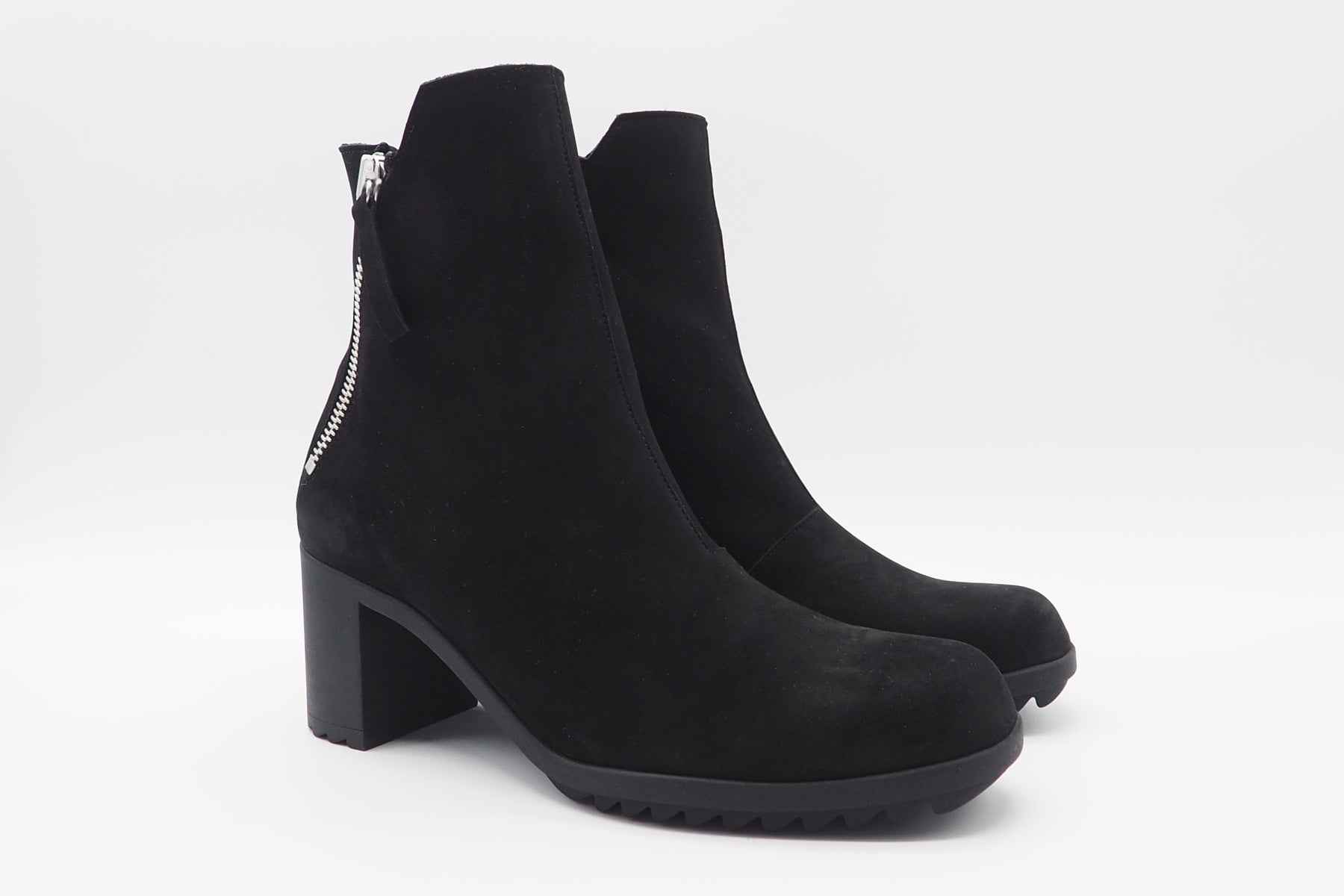 Damen Stiefeletten aus Nubukleder in Schwarz - Shelba - Absatz 7cm Damen Stiefeletten Arche