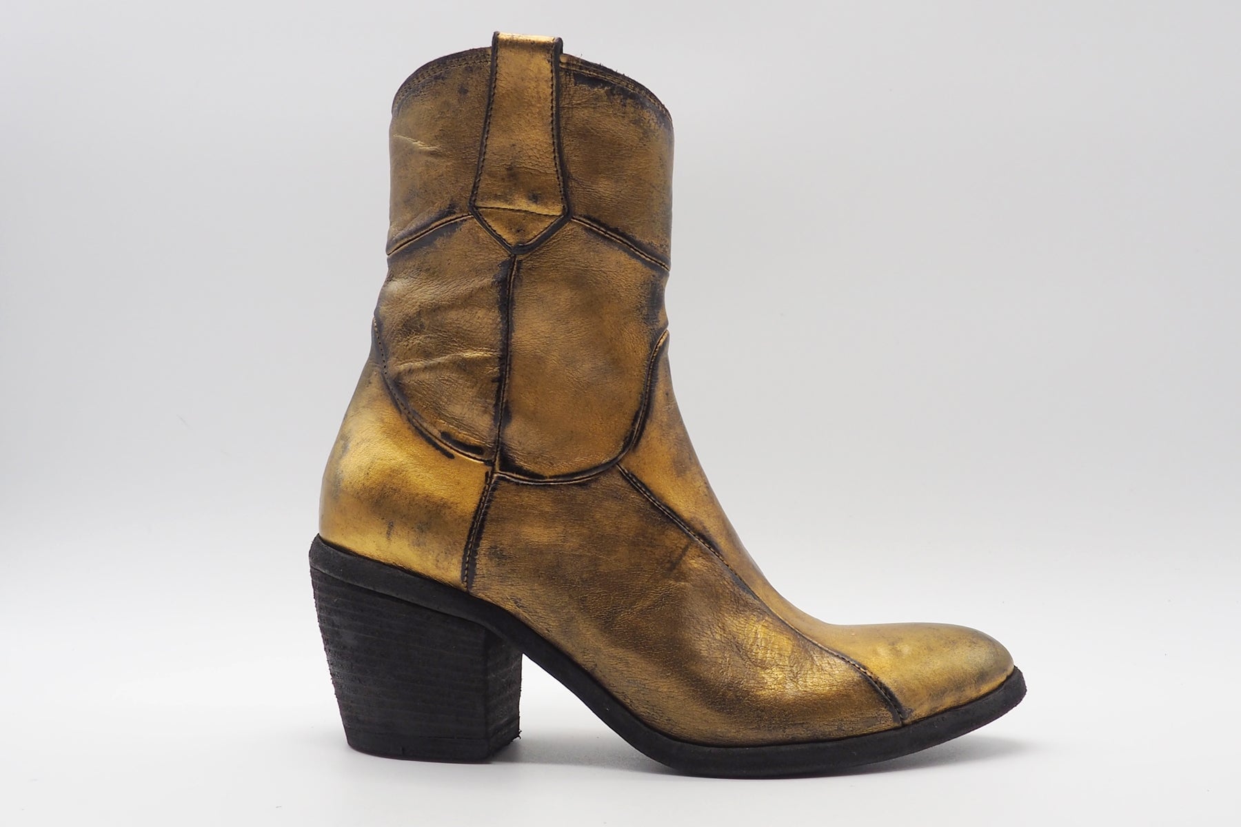 Damen Stiefeletten im Westernstil mit echtem Gold beschichtet Damen Stiefeletten Fauzian Jeunesse