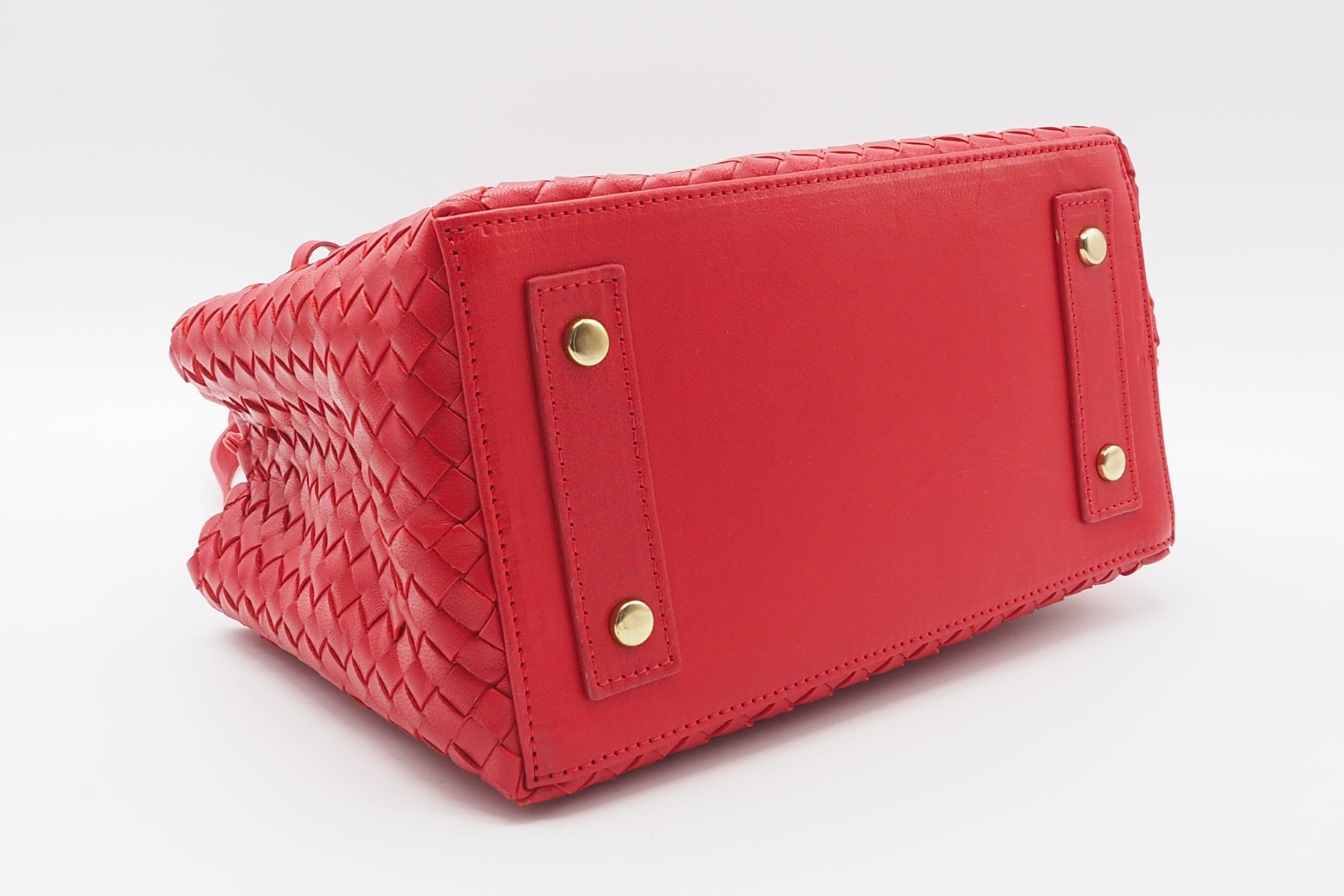 Damen Tote-Bag aus geflochtenen Leder in Rot Taschen Tote-Bag Pons Quintana