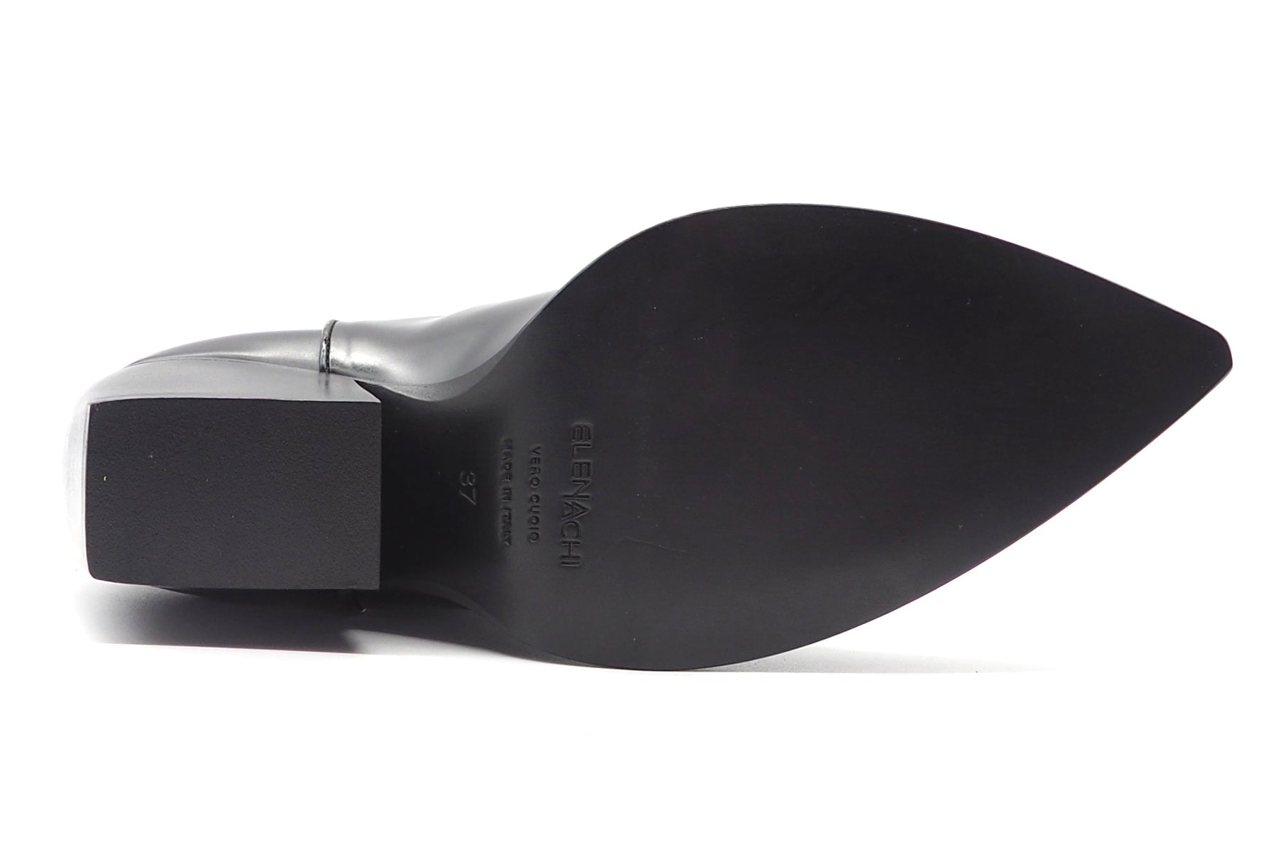 Damen Western-Stiefel aus Glanzleder in Schwarz & Gold - Absatz 7cm Damen Stiefel Elena Iachi