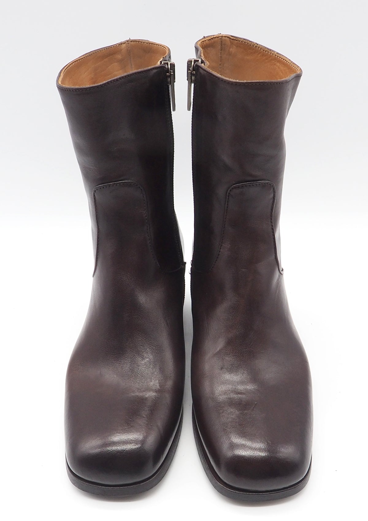 Edle Damen Stiefelette aus Glattleder in Braun Damen Stiefeletten Pantanetti