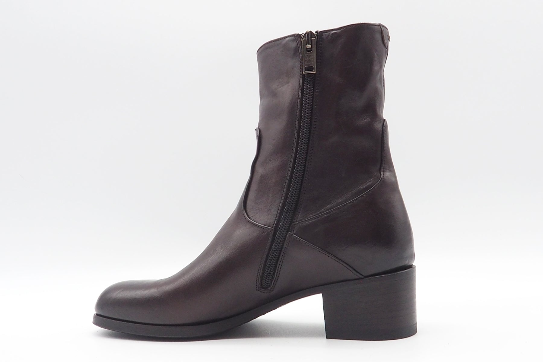 Edle Damen Stiefelette aus Glattleder in Braun Damen Stiefeletten Pantanetti
