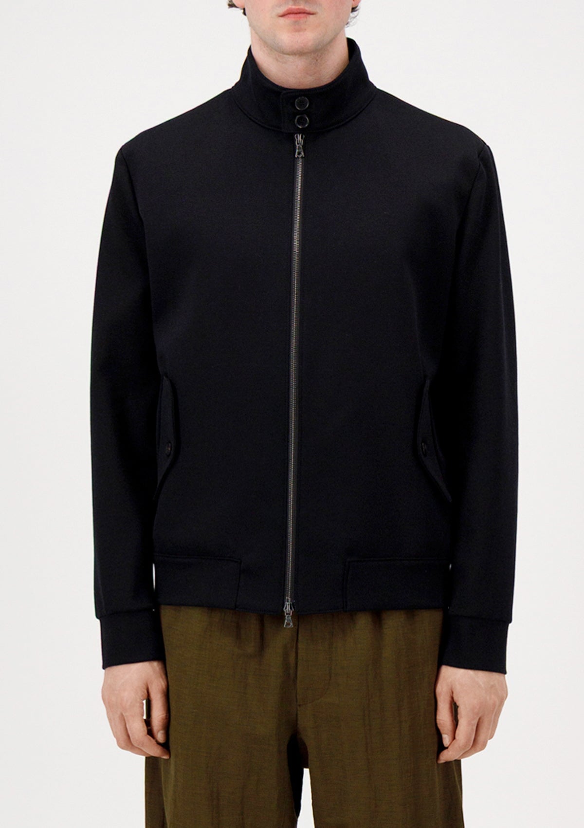 Edle Herren-Blousonjacke aus 100 % Baumwolle von Loro Piana in Schwarz Herren Blazer Harris Wharf London
