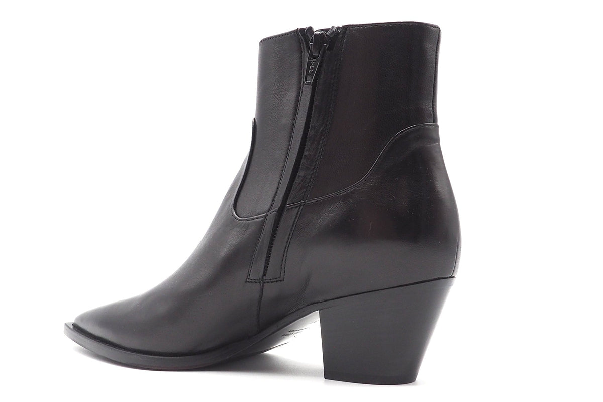 Edle spitze Stiefelette in softem Leder Schwarz in Sacchettotechnik - 5 cm Damen Stiefeletten Mara Bini