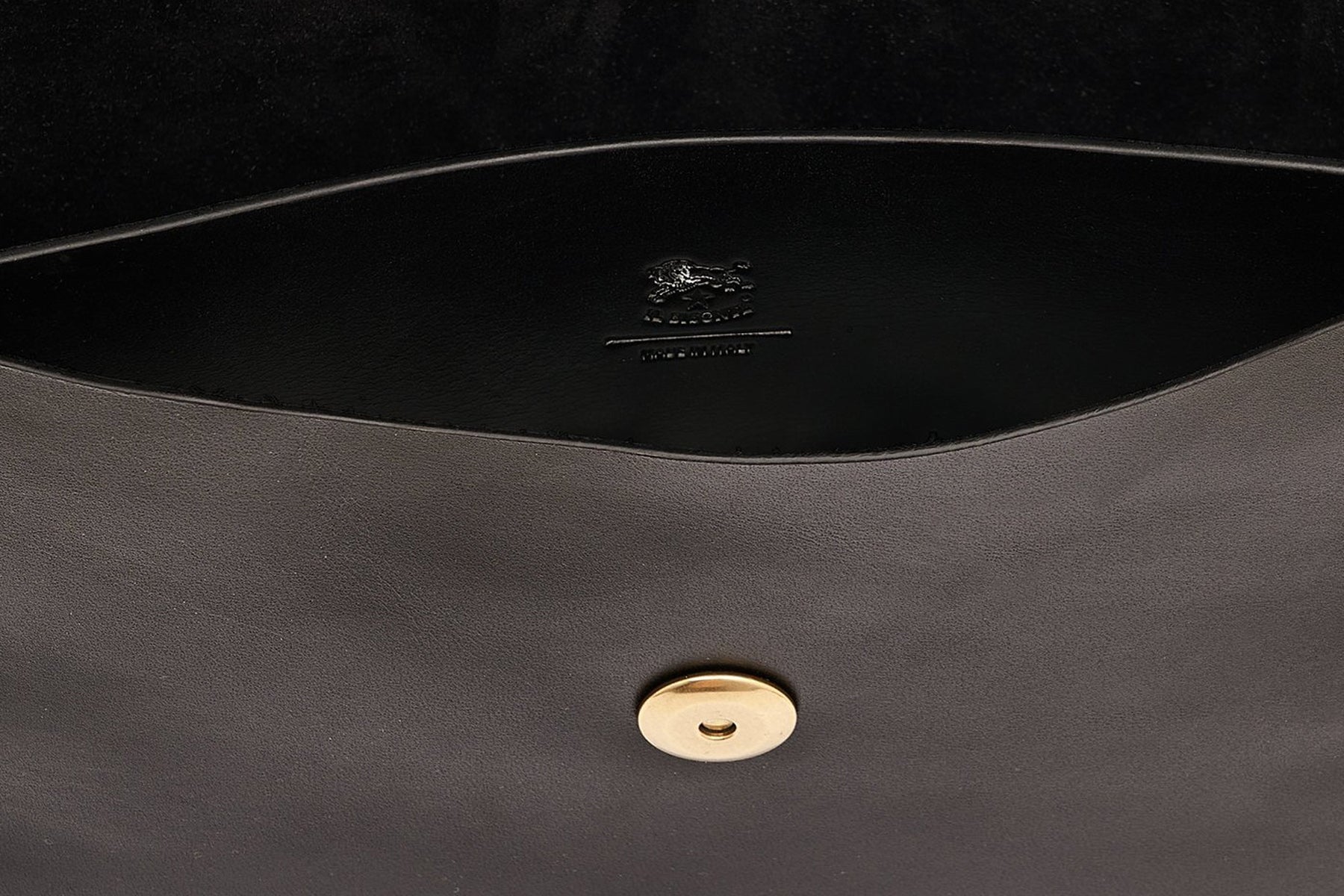 Edle Tasche im Sattlerstil aus Naturleder in Schwarz - Saddle Roseto Taschen Crossbody & Schultertasche Il Bisonte