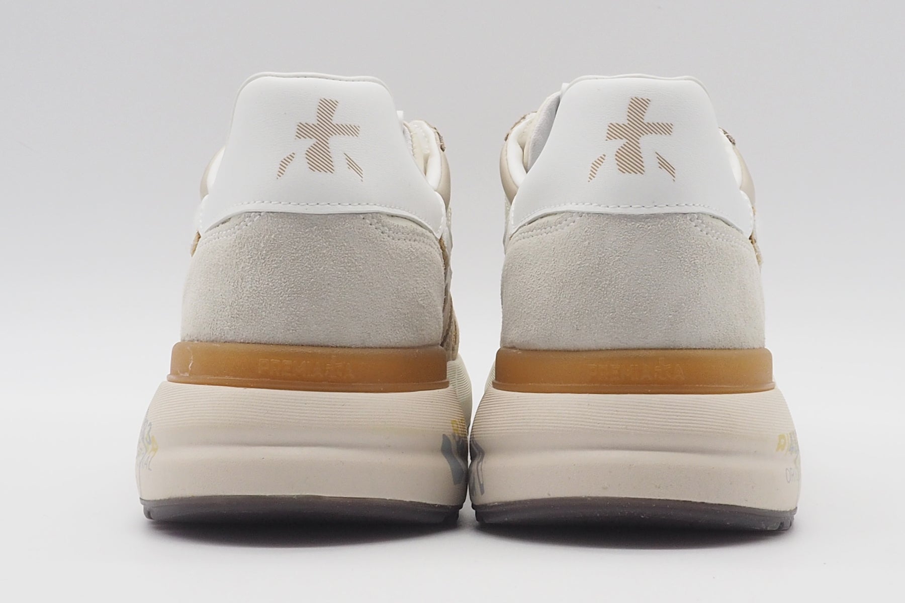 Edler Herren Sneaker aus Veloursleder & Nylon in Sand & Weiss - MICK Herren Sneaker Premiata