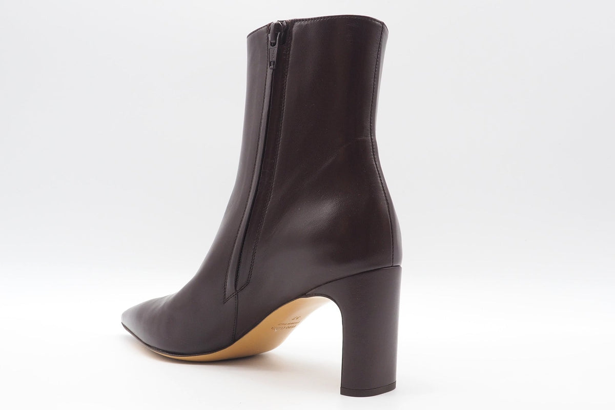 Elegante Stiefelette in softem Leder Braun in Sacchettotechnik - 7 cm Absatz Damen Stiefeletten Mara Bini