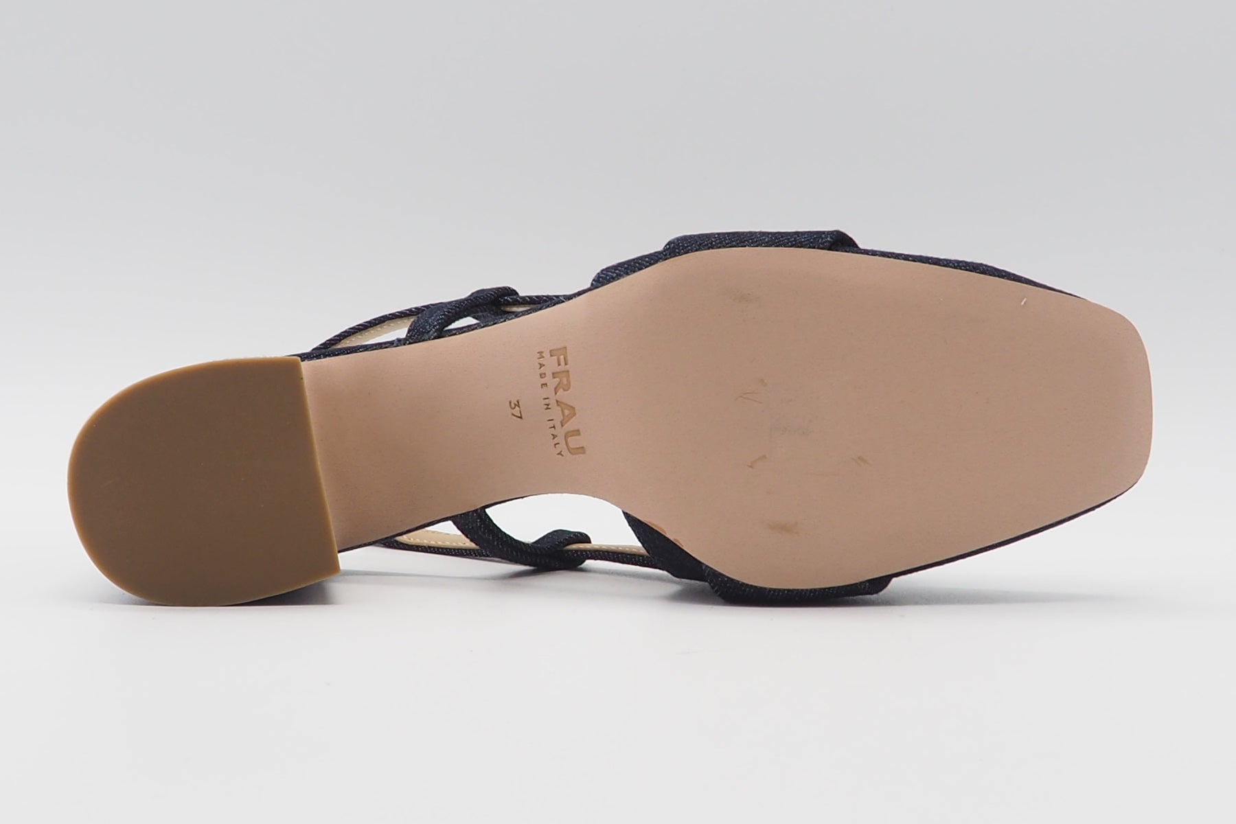 Eleganter Damen Sling aus Denim in Blau mit Strassspange Damen Pumps & Slings Frau