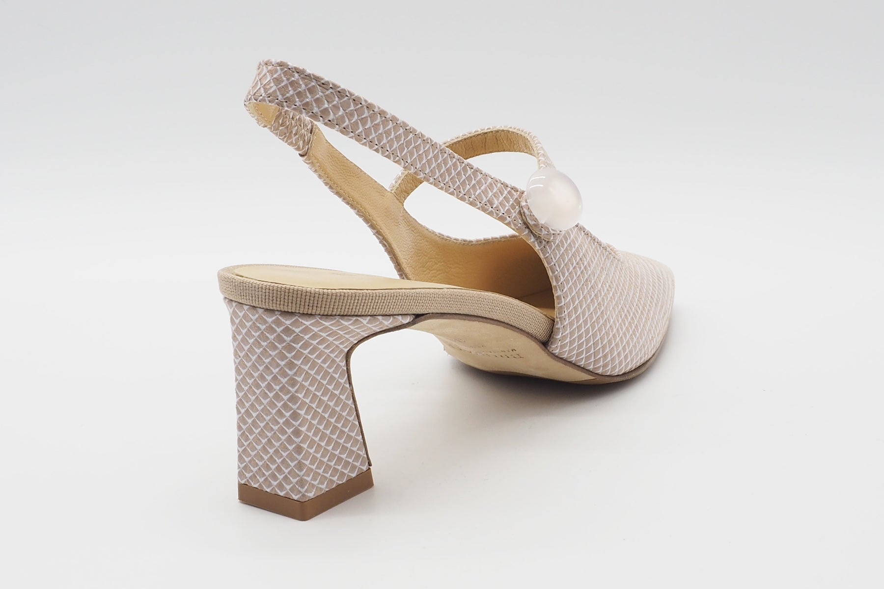 Eleganter Damen Sling aus geprägtem Leder in Skin Damen Sling Brunate