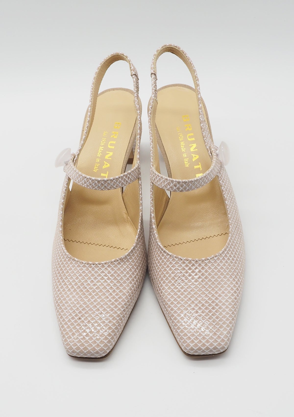 Eleganter Damen Sling aus geprägtem Leder in Skin Damen Sling Brunate