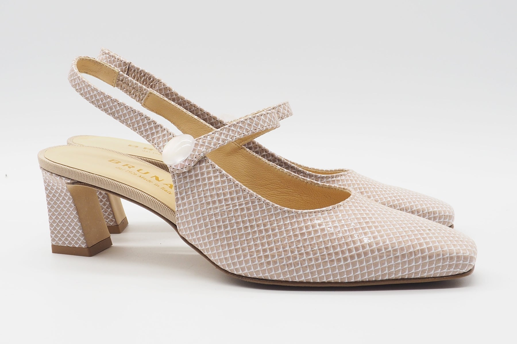 Eleganter Damen Sling aus geprägtem Leder in Skin Damen Sling Brunate