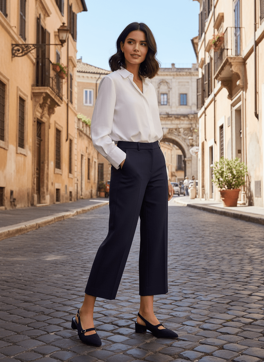 Eleganter Damen Sling aus Veloursleder in Blau - Absatz 1cm Damen Pumps & Slings Truman´s