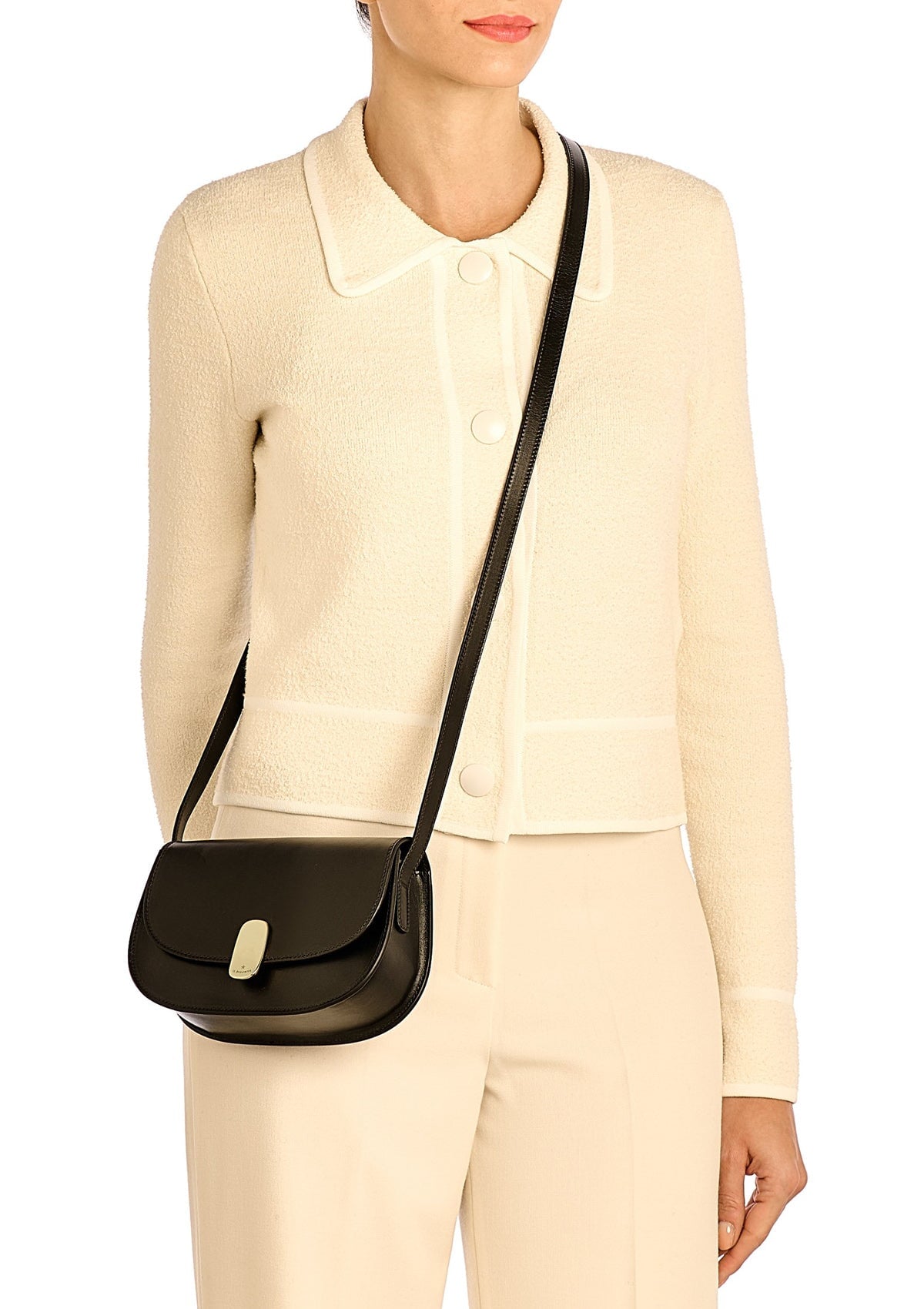 Feminine Crossbodybag aus Naturleder in Schwarz - Atelier Taschen Crossbody & Schultertasche Il Bisonte