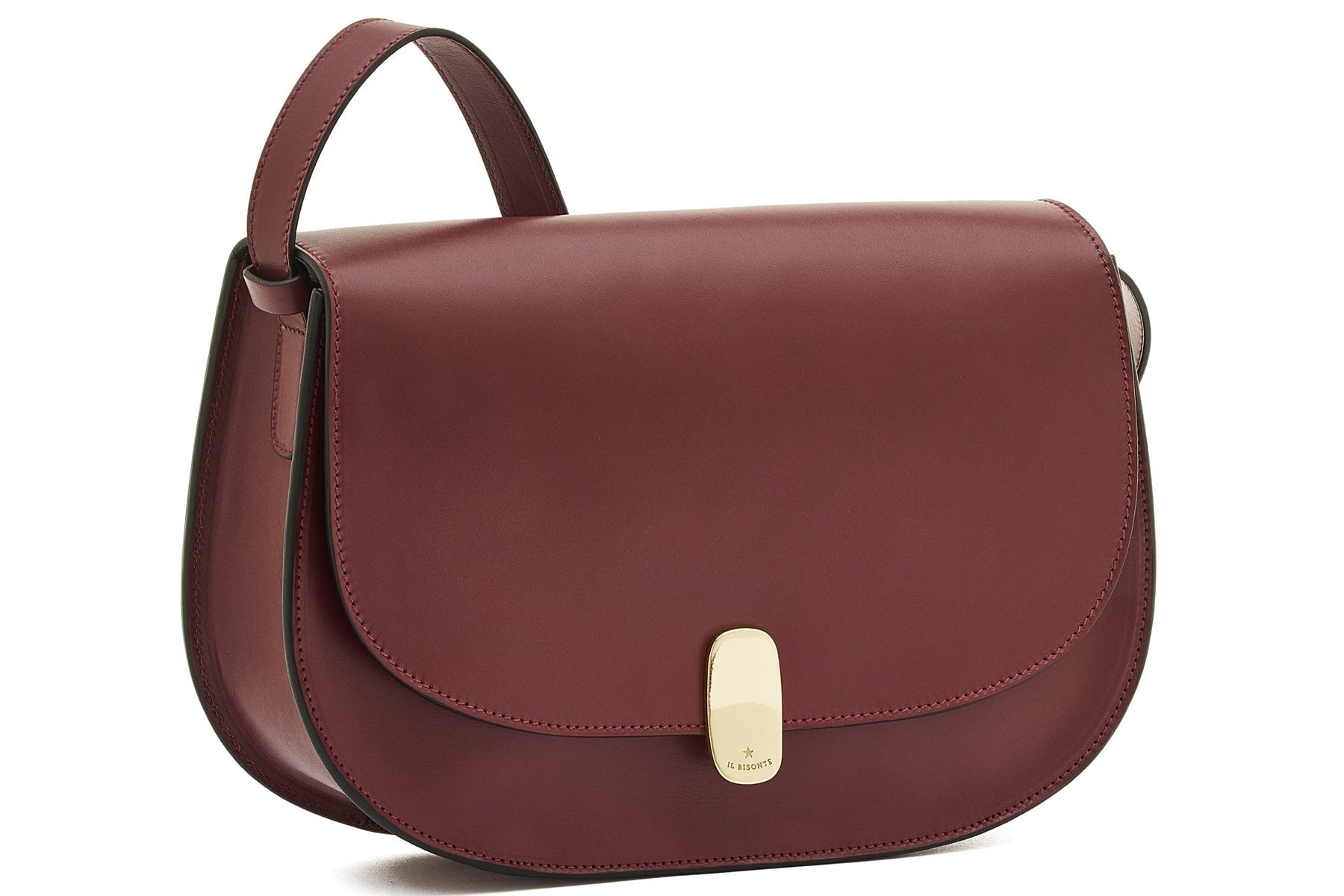 Feminine Schultertasche aus Leder in Bordeaux - Atelier Taschen Crossbody & Schultertaschen Il Bisonte