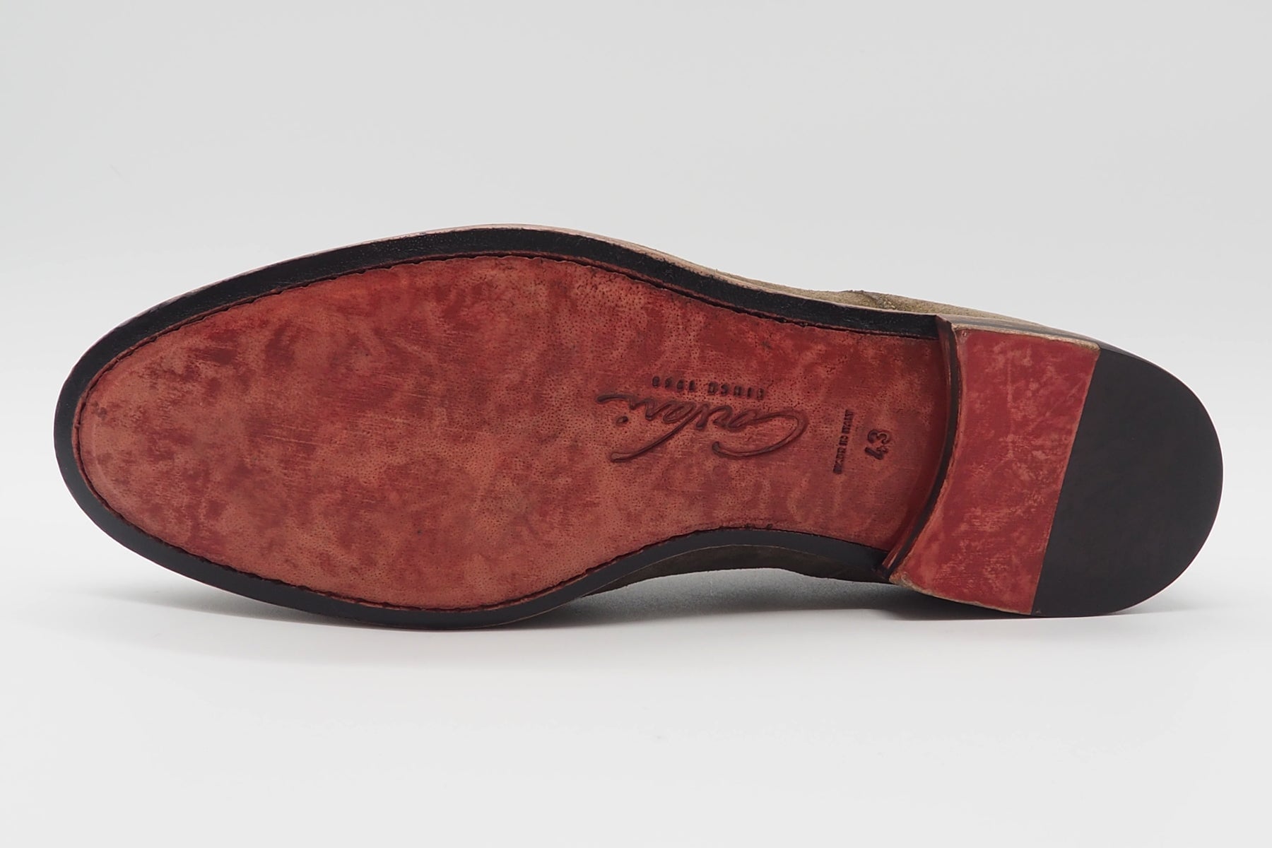 Handgemachter Herren Schnürschuh aus Antikvelours mit Ledersohle in Tope Herren Klassik modern Corvari