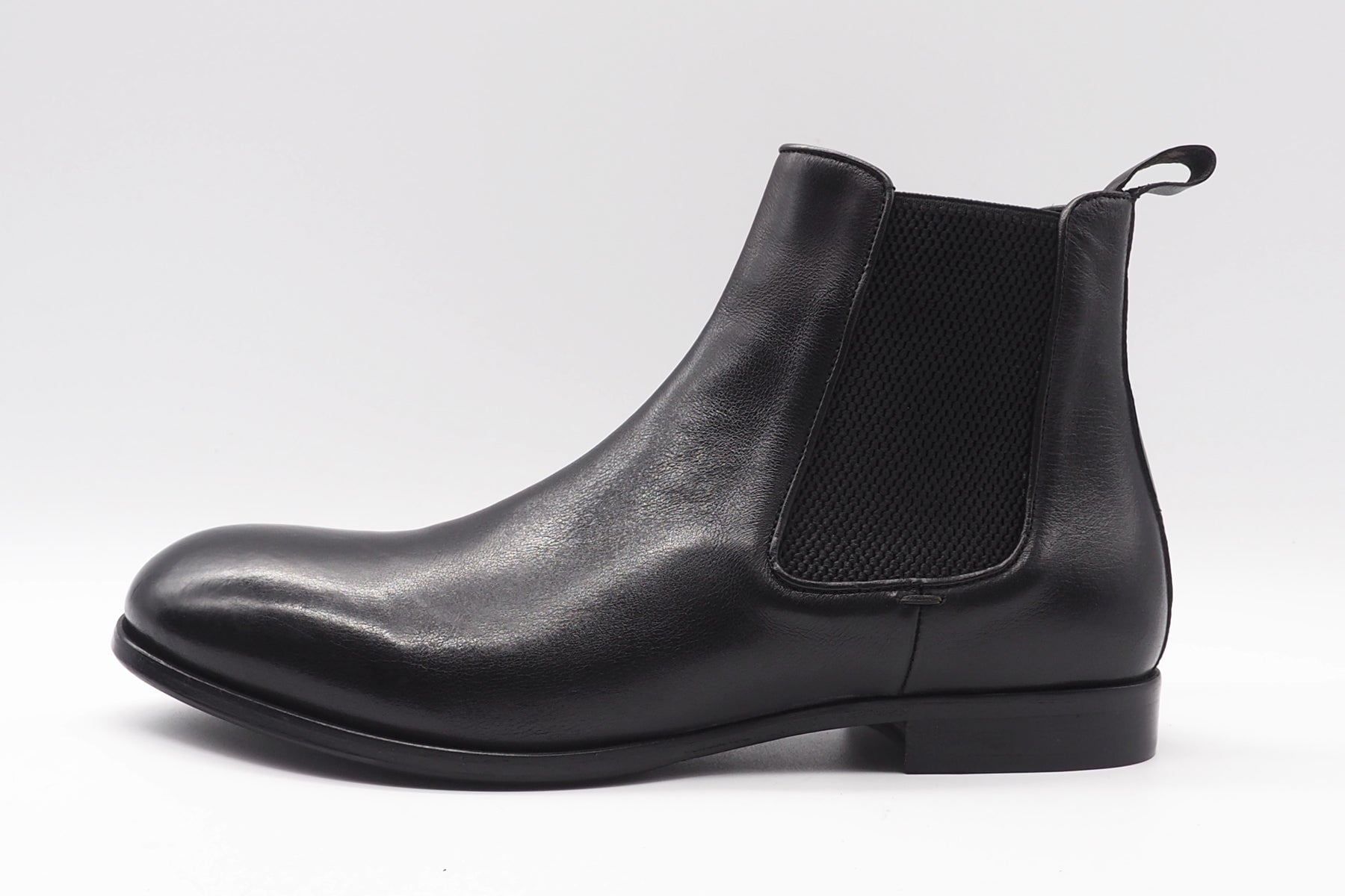 Herren Chelsea Stiefeltte in Schwarz - durchgenähte Sohle Herren Stiefeletten Crispiniano