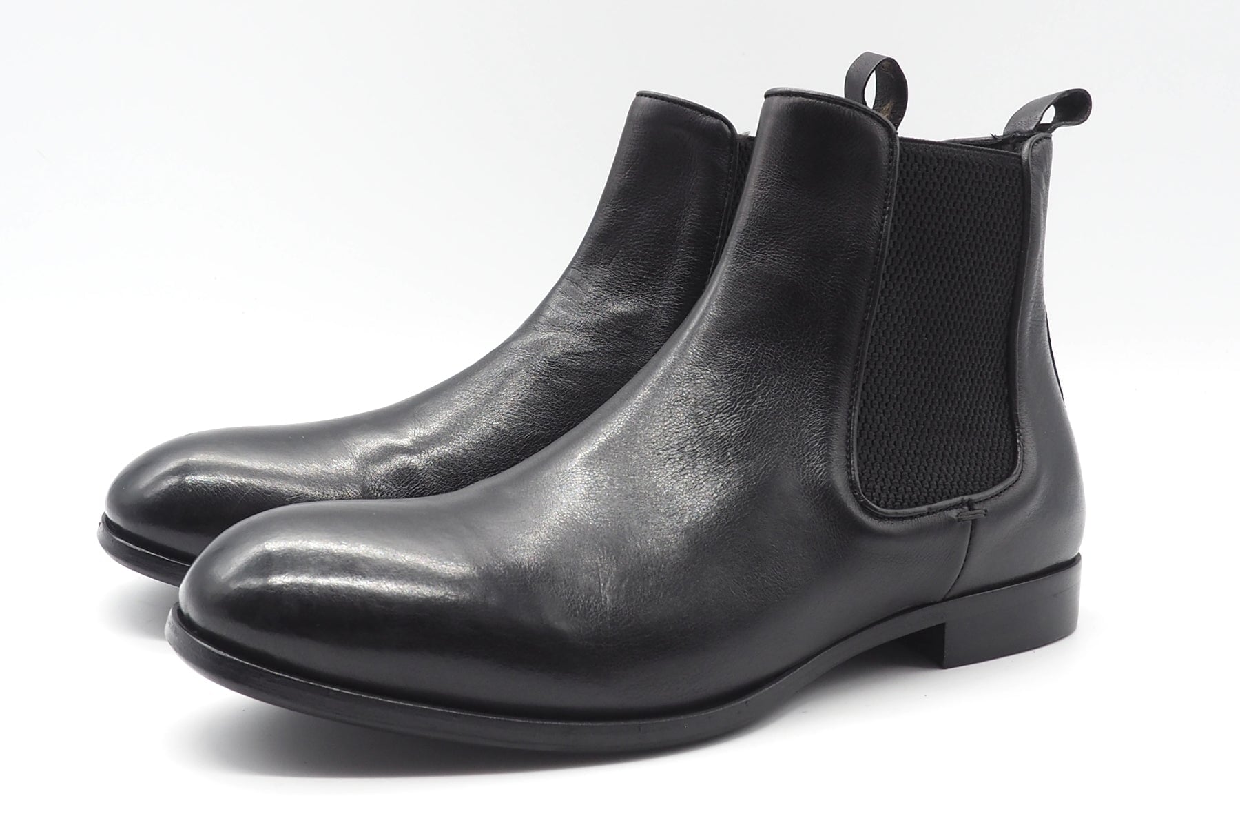 Herren Chelsea Stiefeltte in Schwarz - durchgenähte Sohle Herren Stiefeletten Crispiniano