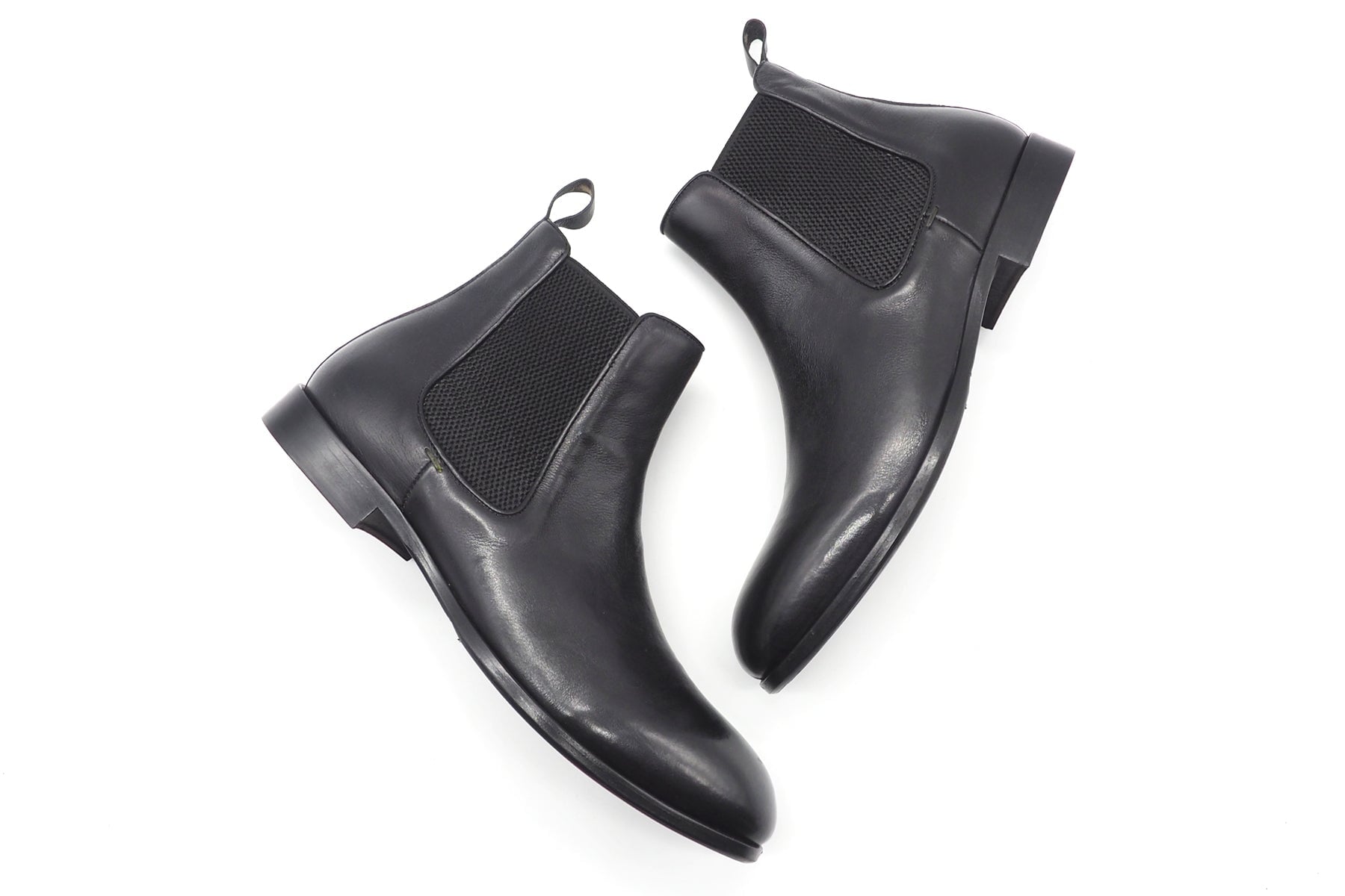 Herren Chelsea Stiefeltte in Schwarz - durchgenähte Sohle Herren Stiefeletten Crispiniano