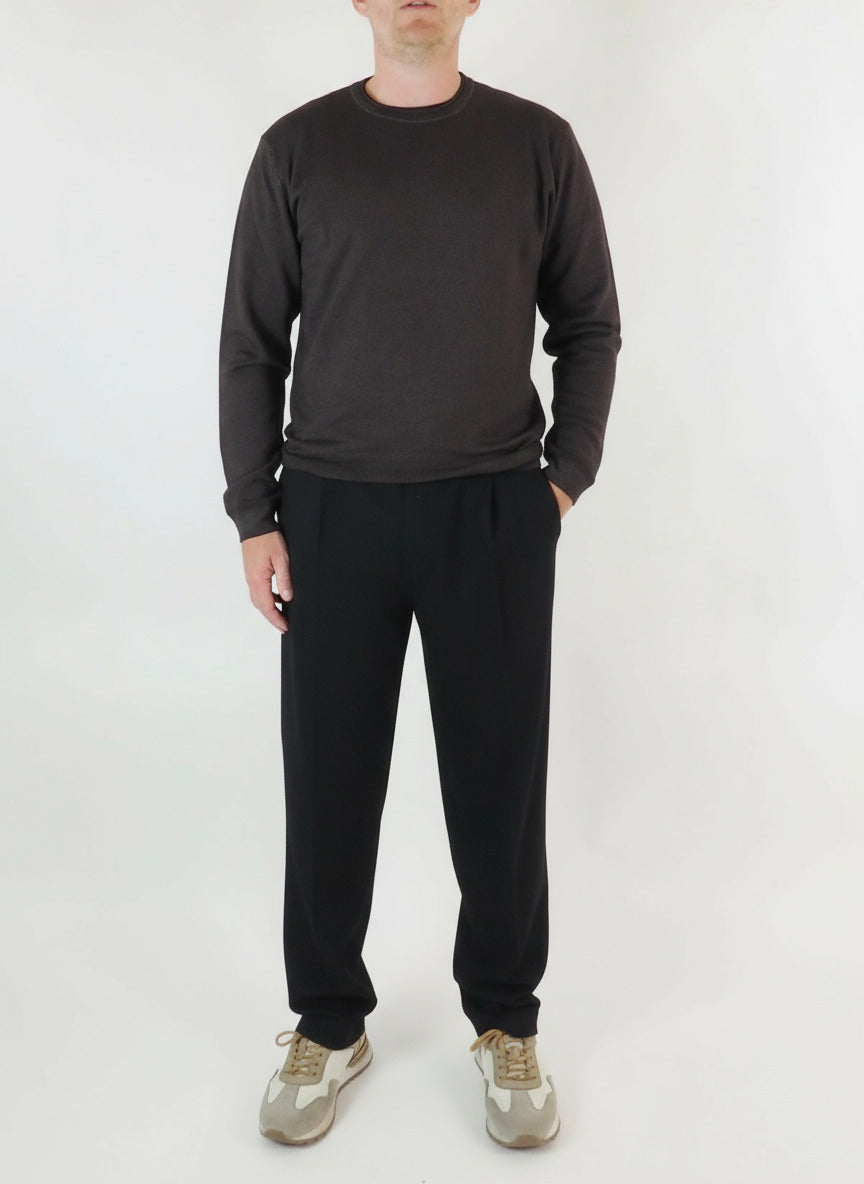 Herren Faltenhose in Schwarz Herren Hose Psophia