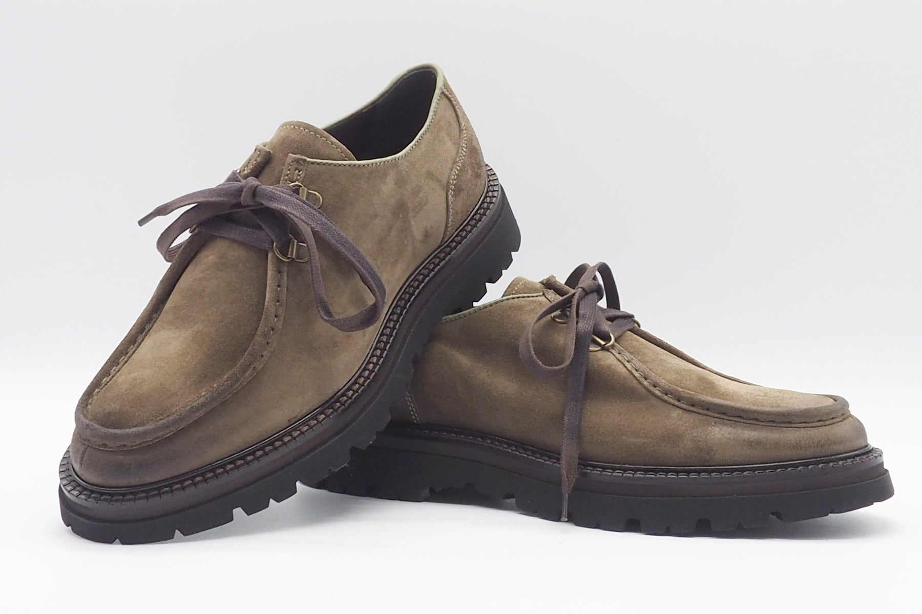 Herren Mokassinschürer aus Veloursleder Braun auf Micorzellboden Herren Slipper & Mokassins Corvari