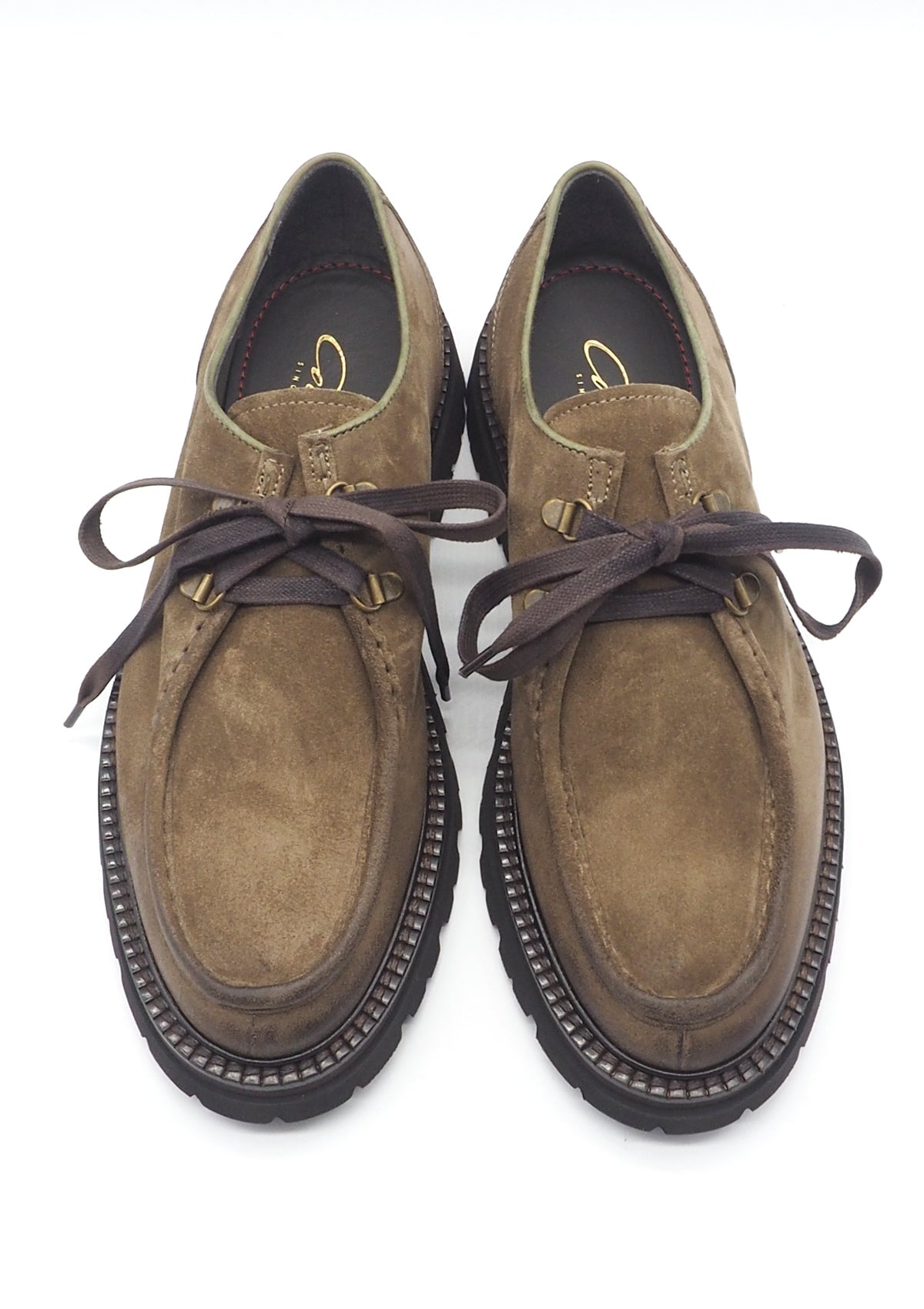 Herren Mokassinschürer aus Veloursleder Braun auf Micorzellboden Herren Slipper & Mokassins Corvari