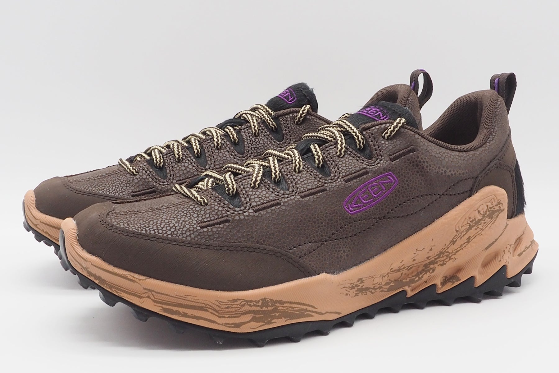 Herren Outdoor Sneaker aus Leder in Braun mit Profilsohle - Jasper Zionic Herren Sneaker Keen