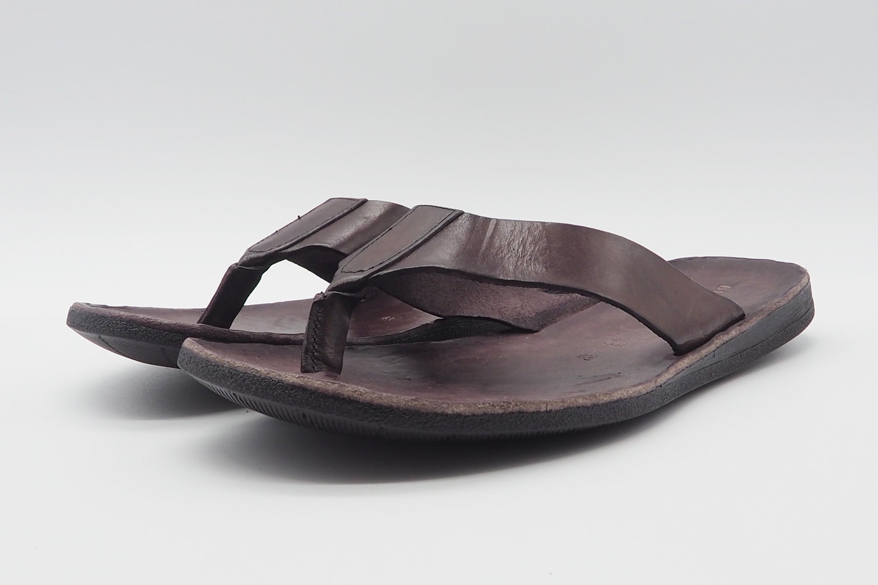 Brador Herren Pantoffel aus Leder in Bordeaux